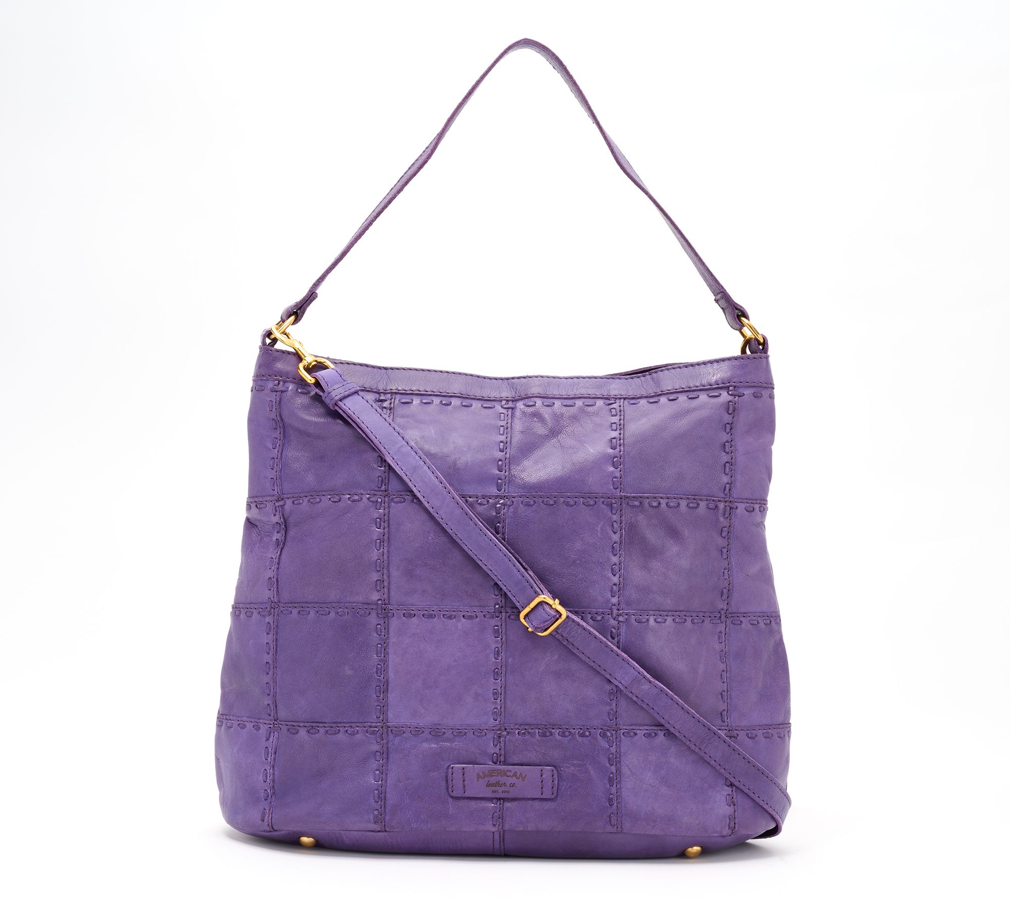 American Leather Co. Heritage Leather Zip Top Bucket Hobo