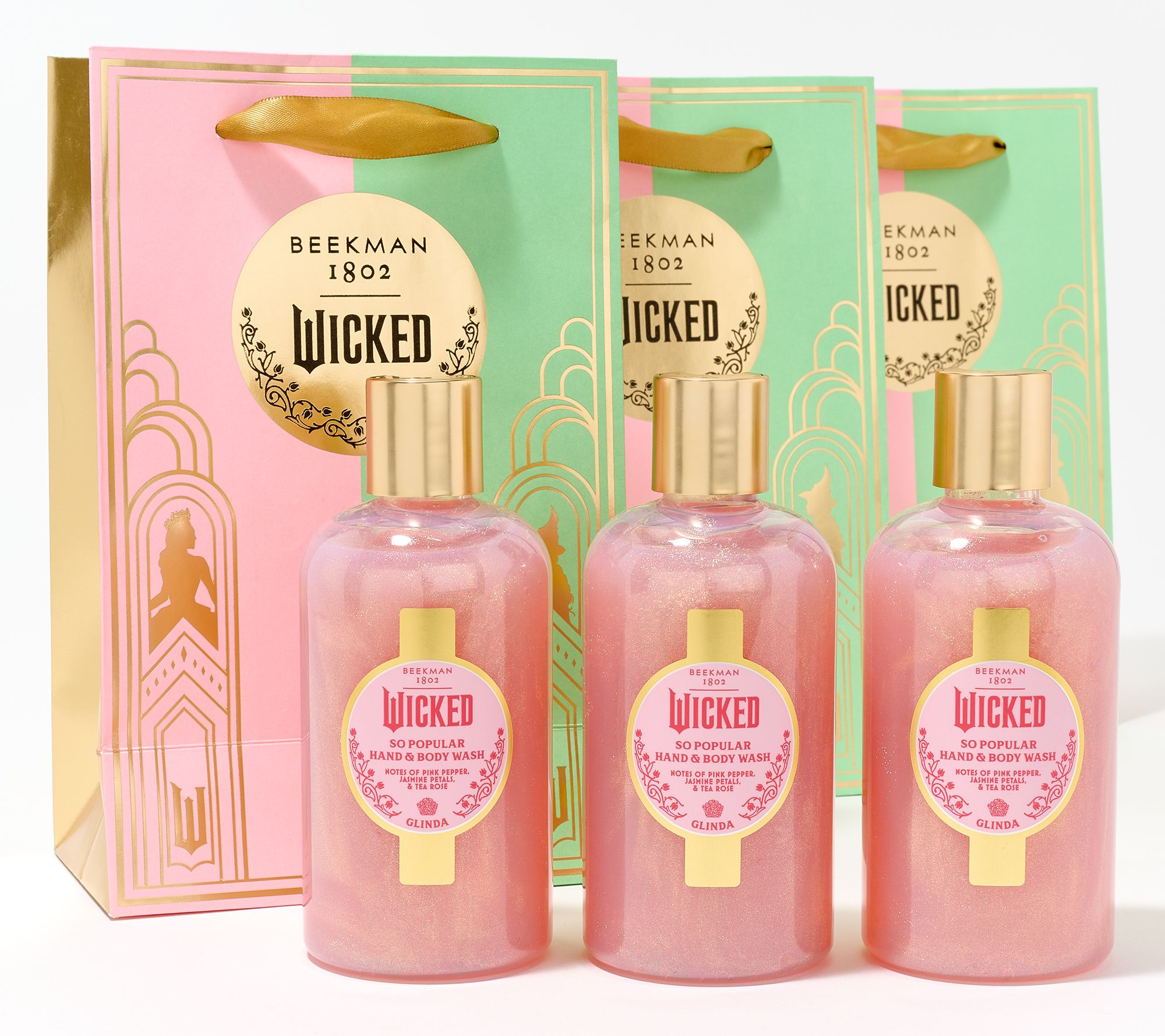 Beekman 1802 x Wicked Glinda Bubbling Hand & Body Wash Trio