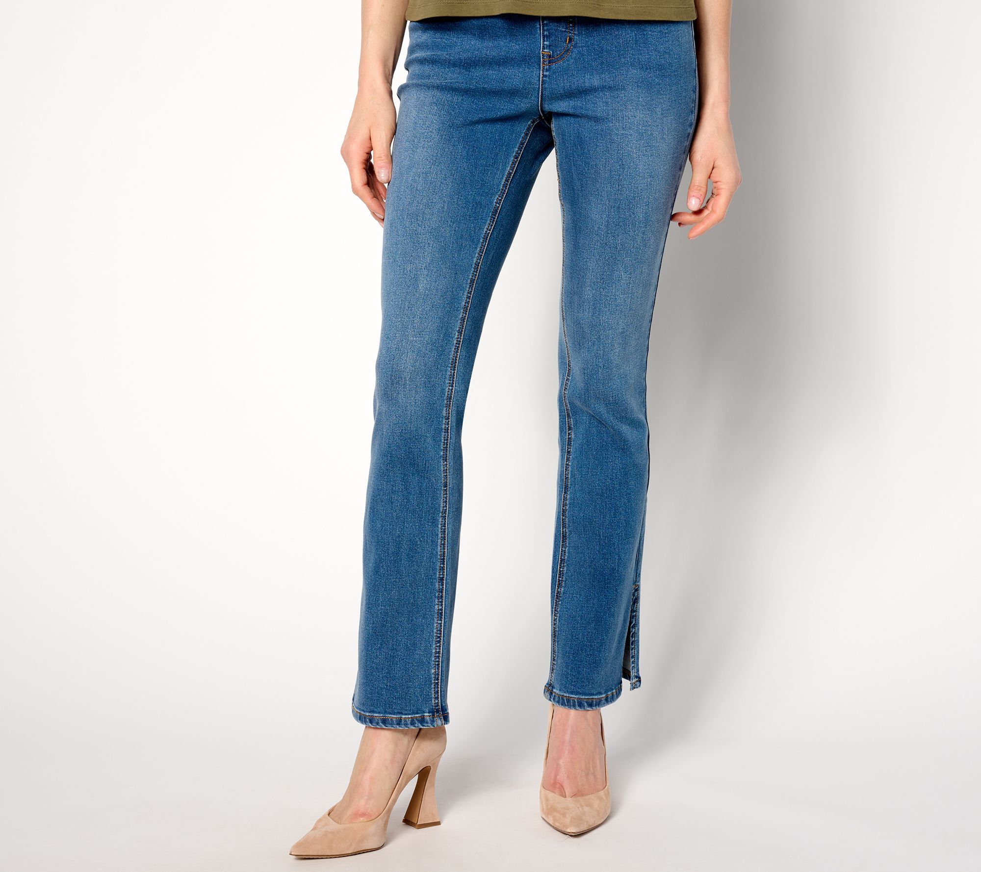 "As Is" Isaac Mizrahi Live! Petite True Denim Slim Boot Jeans