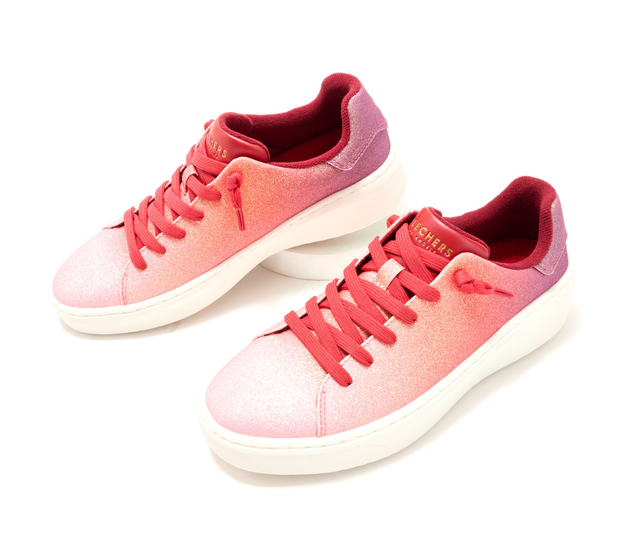 "As Is" Skechers x Jane Glitter Casual Court Break Sneakers