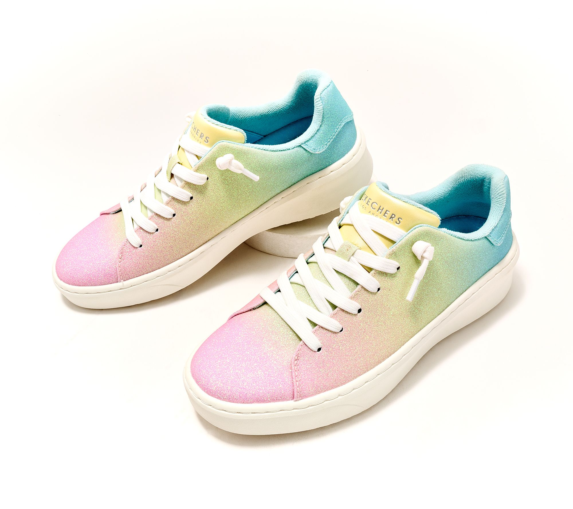 "As Is" Skechers x Jane Glitter Casual Court Break Sneakers