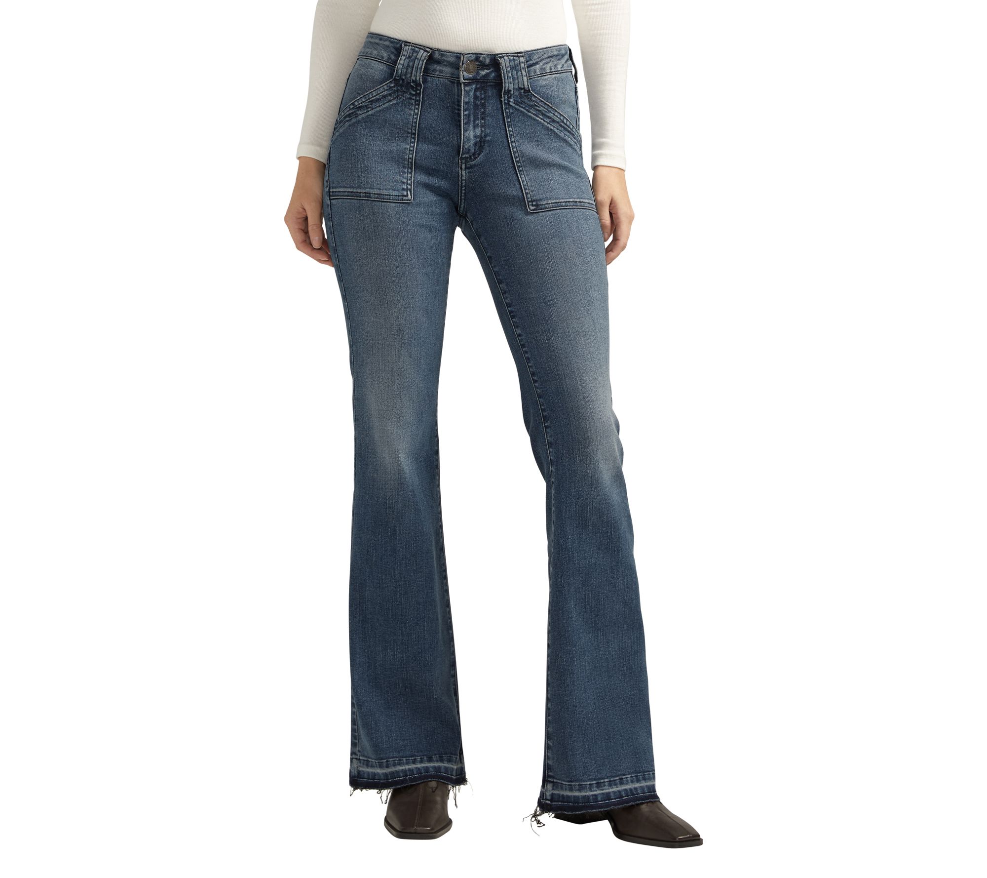 Silver Jeans Co. Women's Suki Mid Rise Flare Le g Jeans