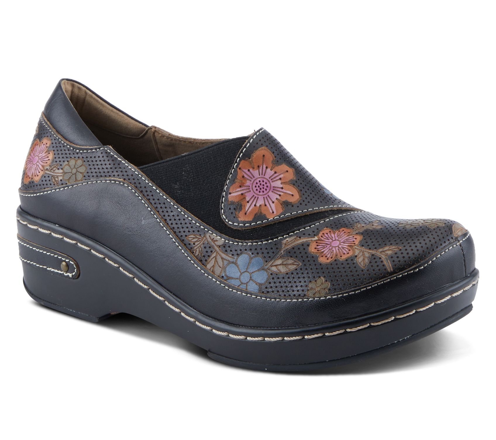 L'Artiste by Spring Step Leather Clogs - Burbank-Flower