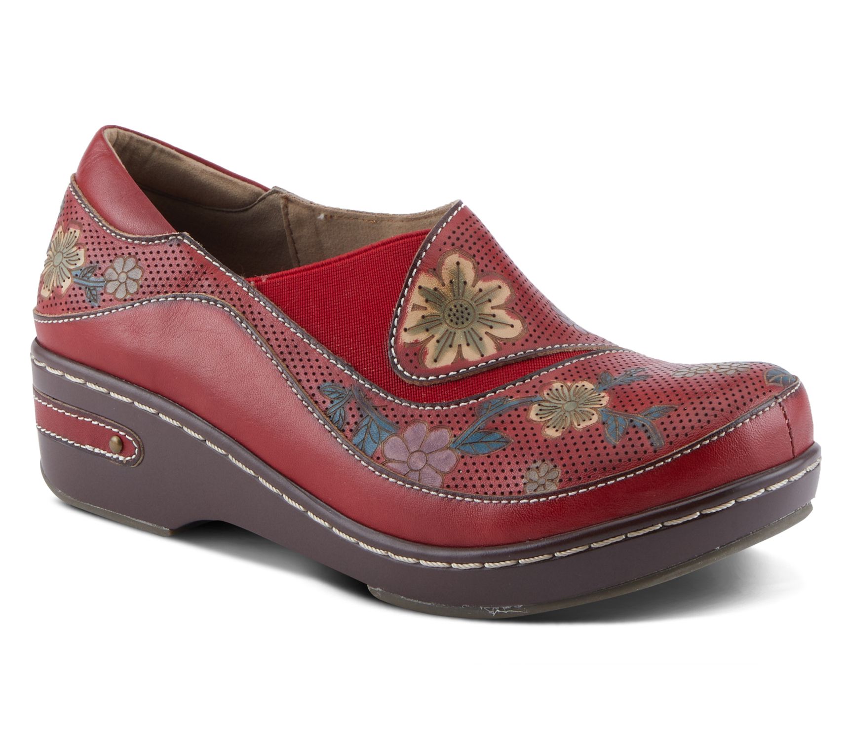 L'Artiste by Spring Step Leather Clogs - Burbank-Flower