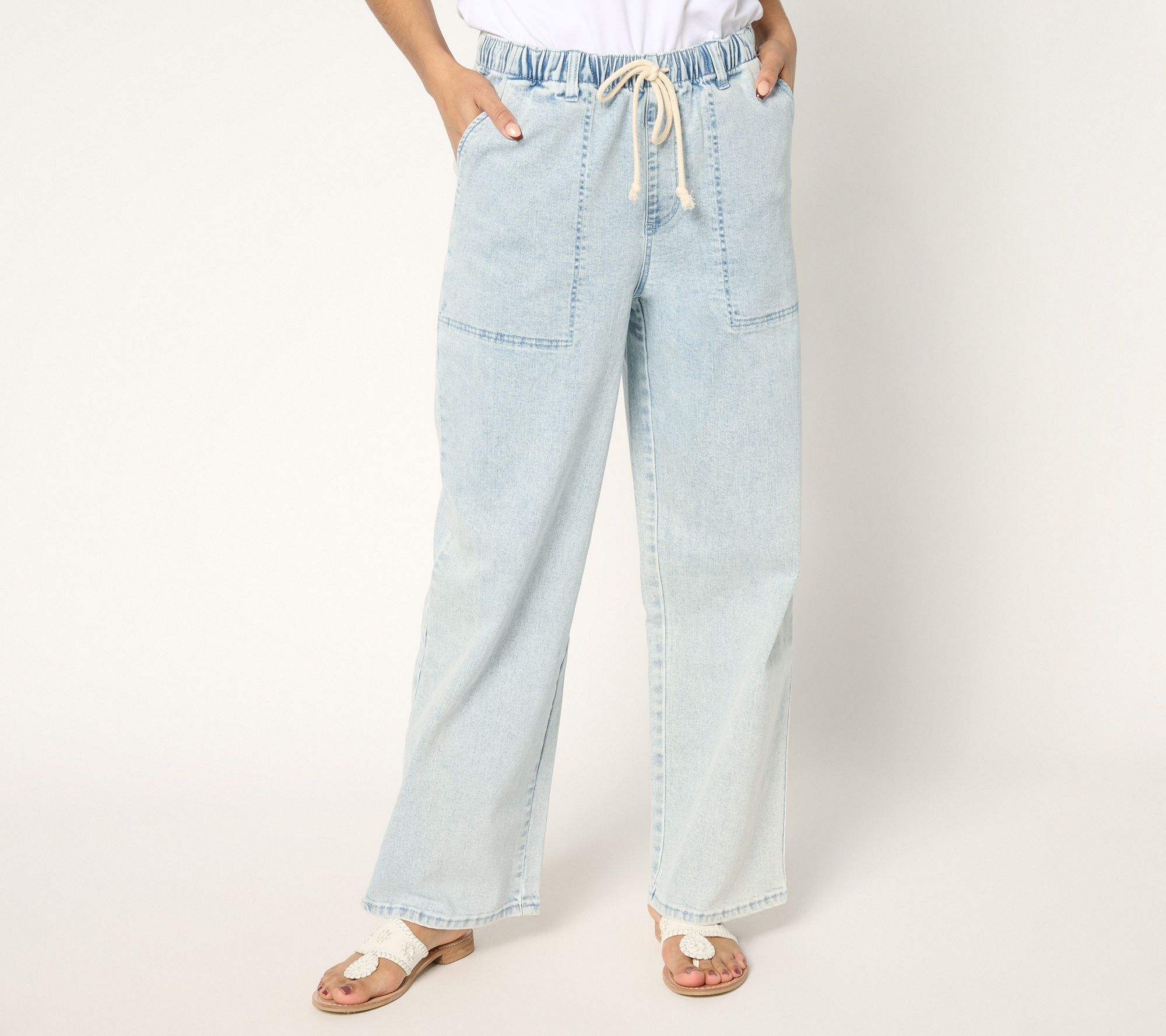 Studio Park x Amy Stran Petite Drawcord Jean- Pebble Wash