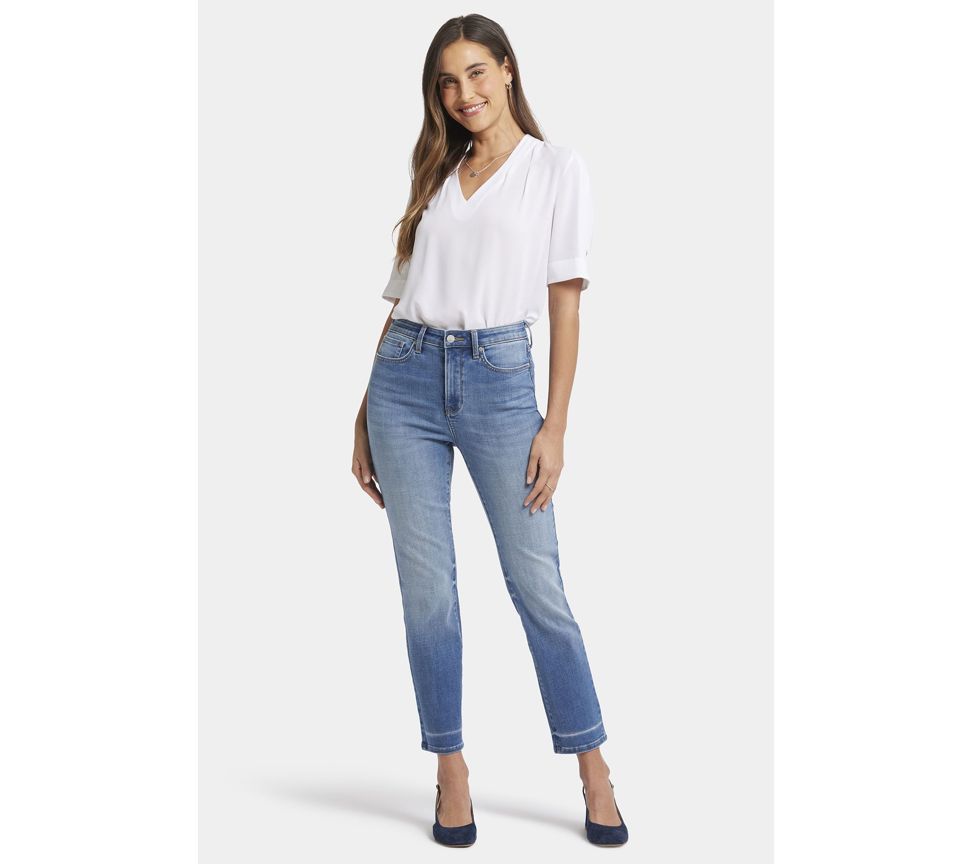 NYDJ High-Rise Sheri Slim Ankle Jeans