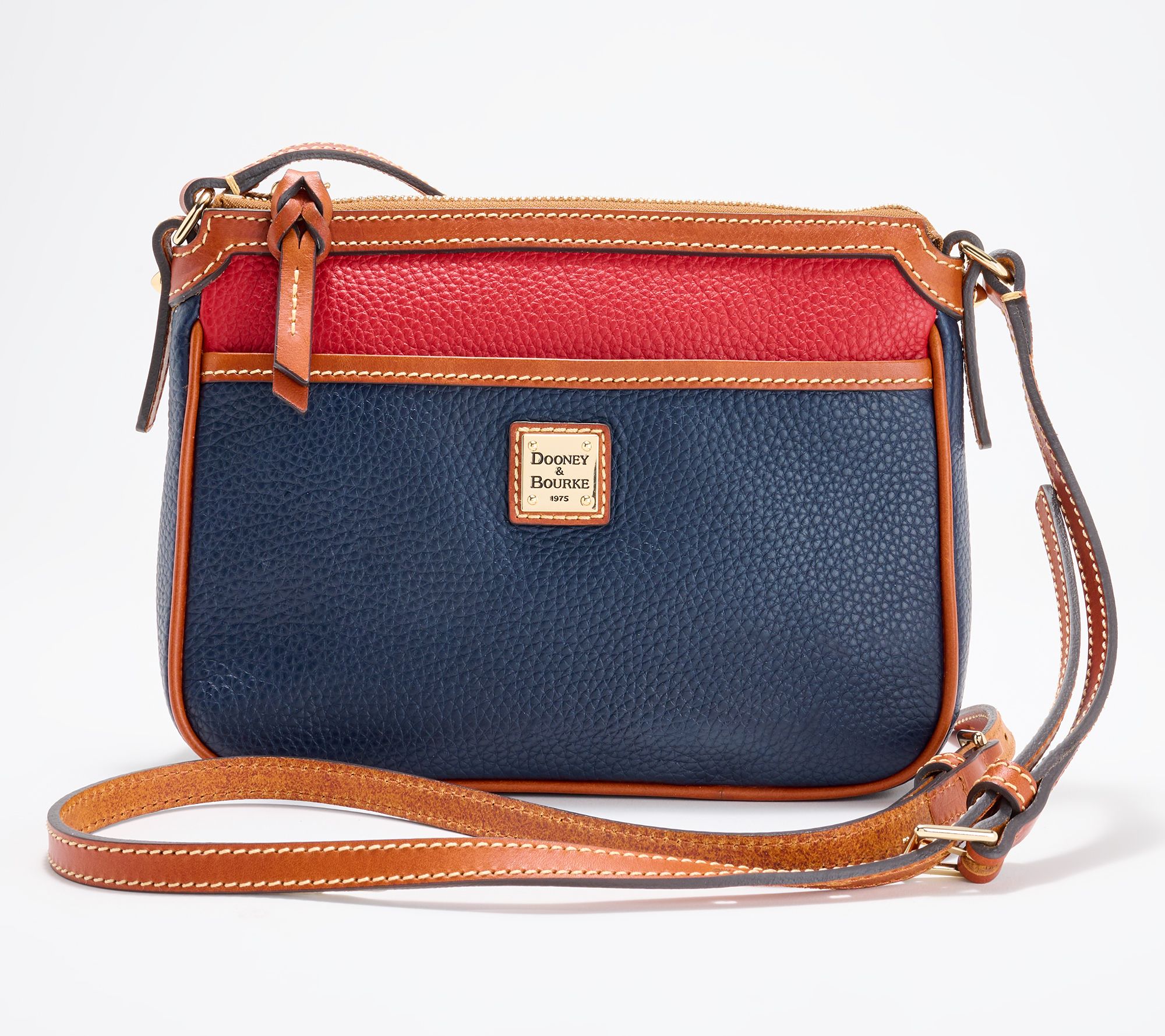 Dooney & Bourke Colorblock Pebble Leather East/West Crossbody