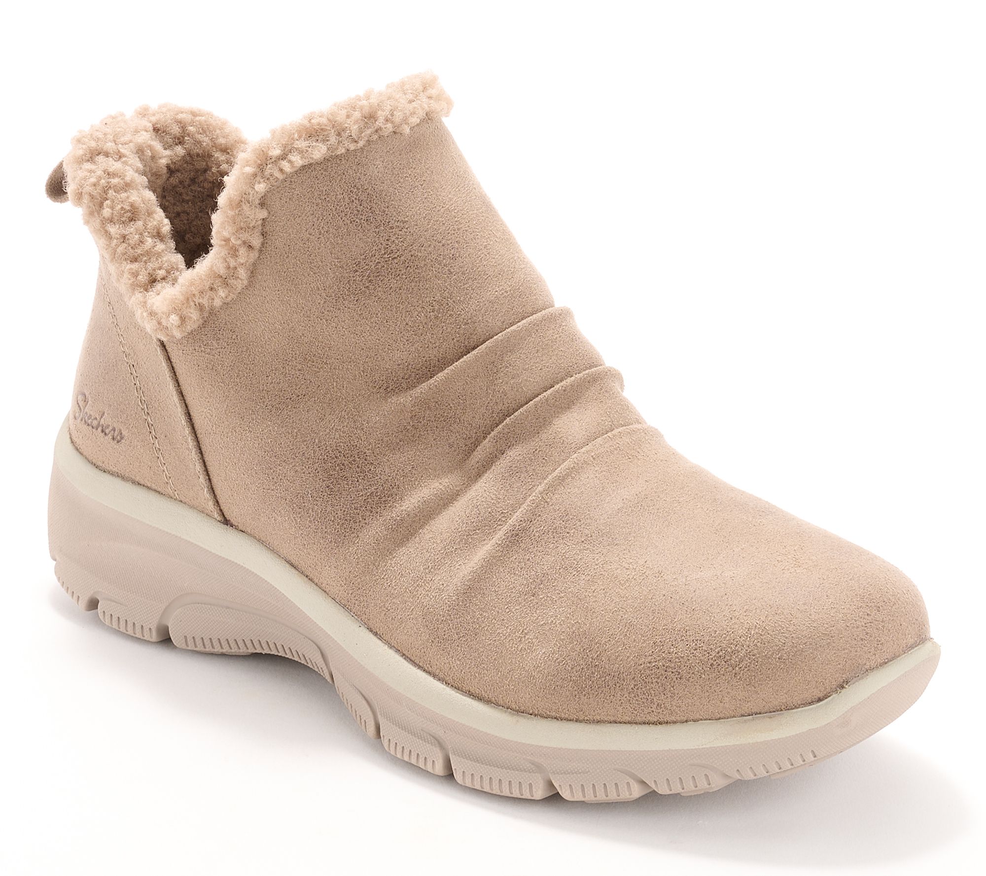 As Is Skechers Easy Going Water Repellent Ankle Boots-