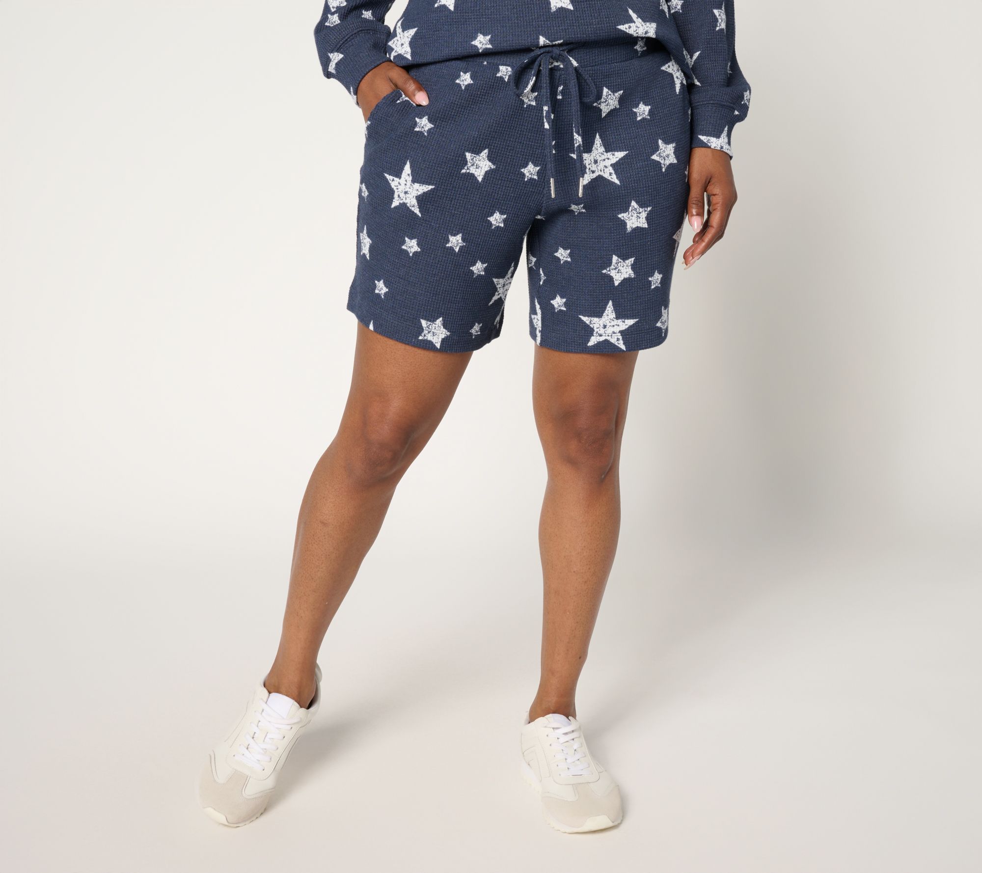 Belle by Kim Gravel Baby Waffle Summer Stars 7" Short
