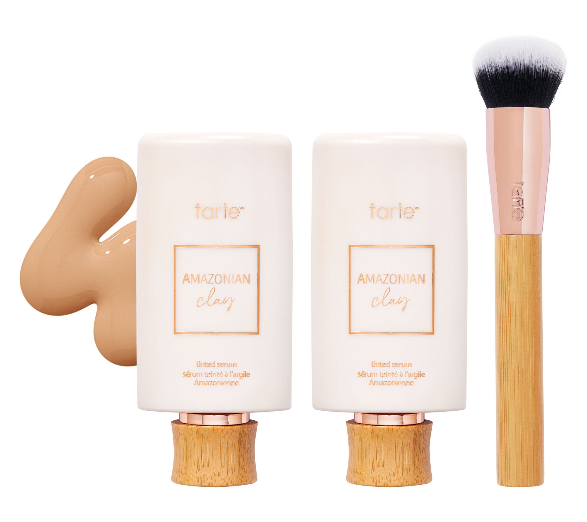 tarte Amazonian Clay Cloudberry Tinted Serum Duo & Brush