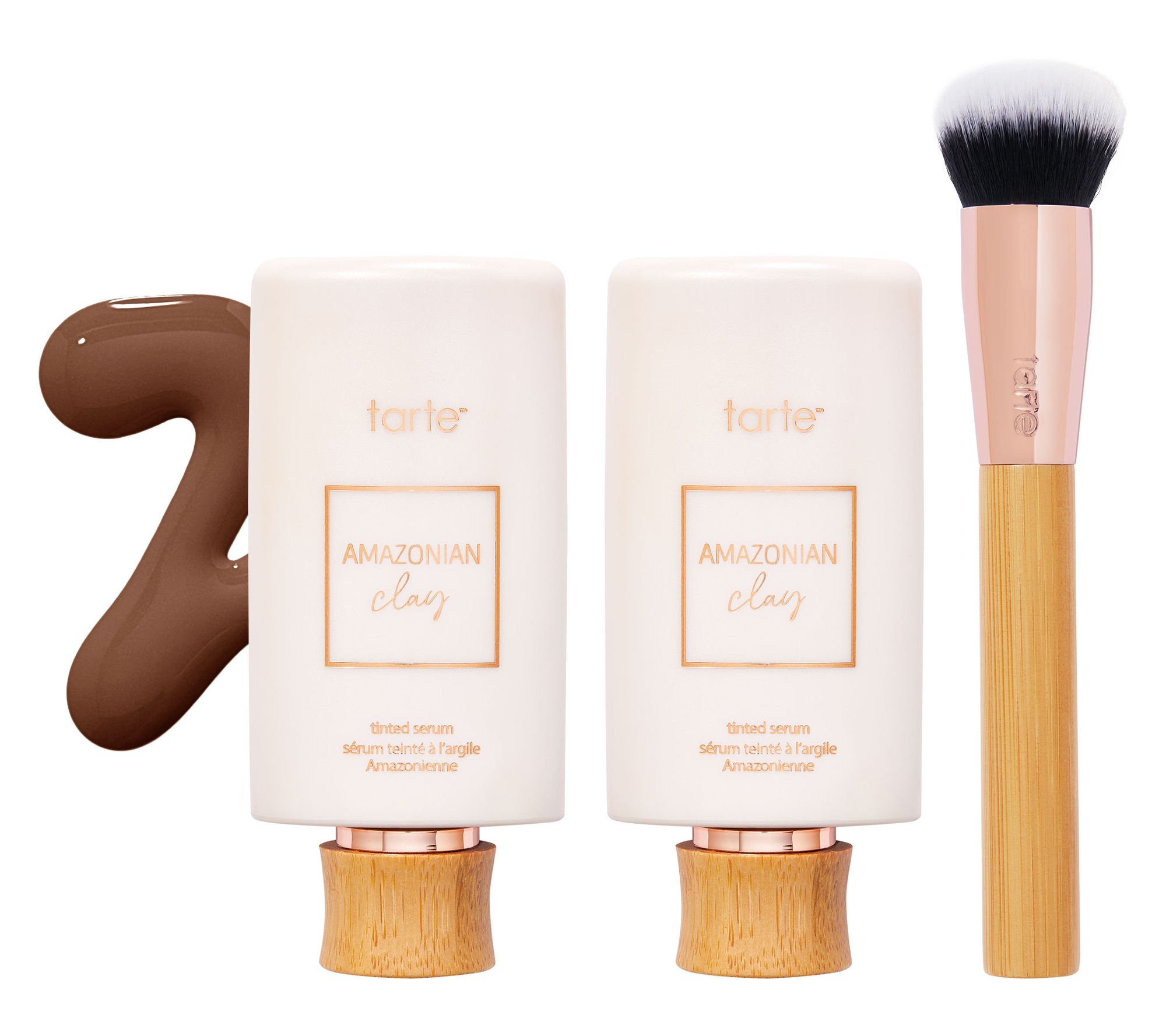 tarte Amazonian Clay Cloudberry Tinted Serum Duo & Brush