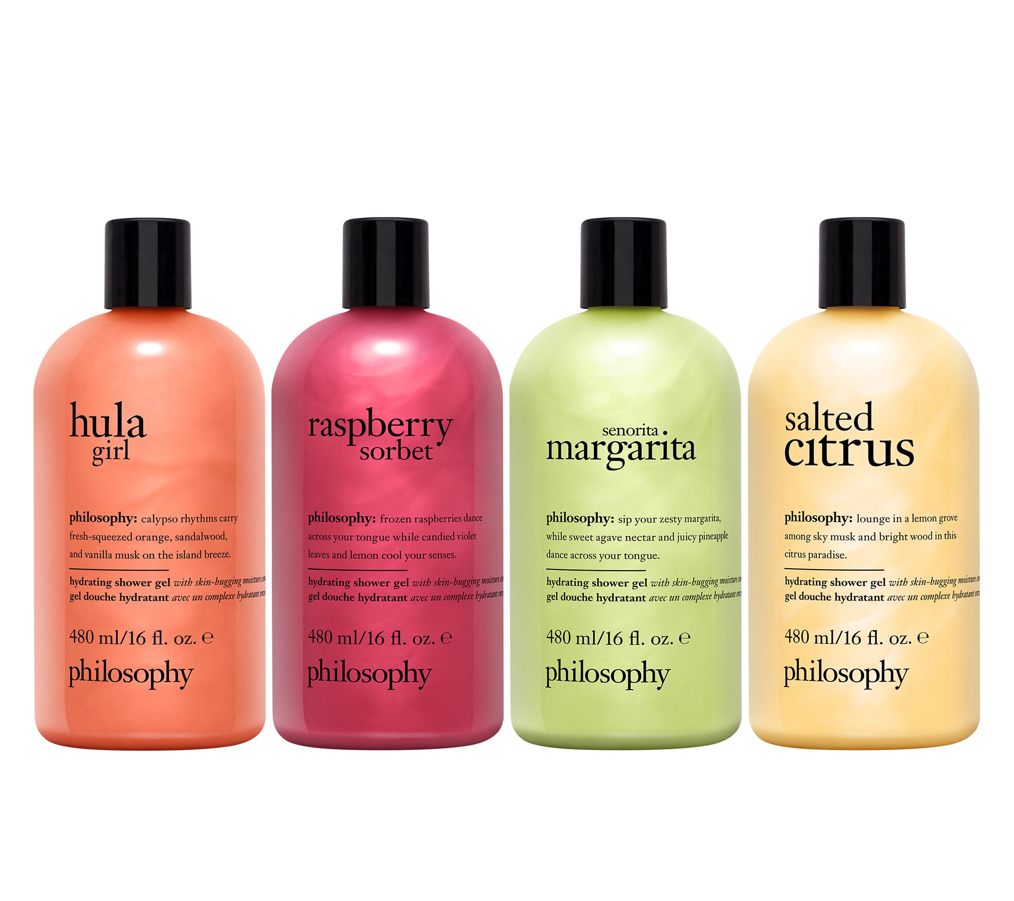 philosophy 16 oz summer stock up shower gel set