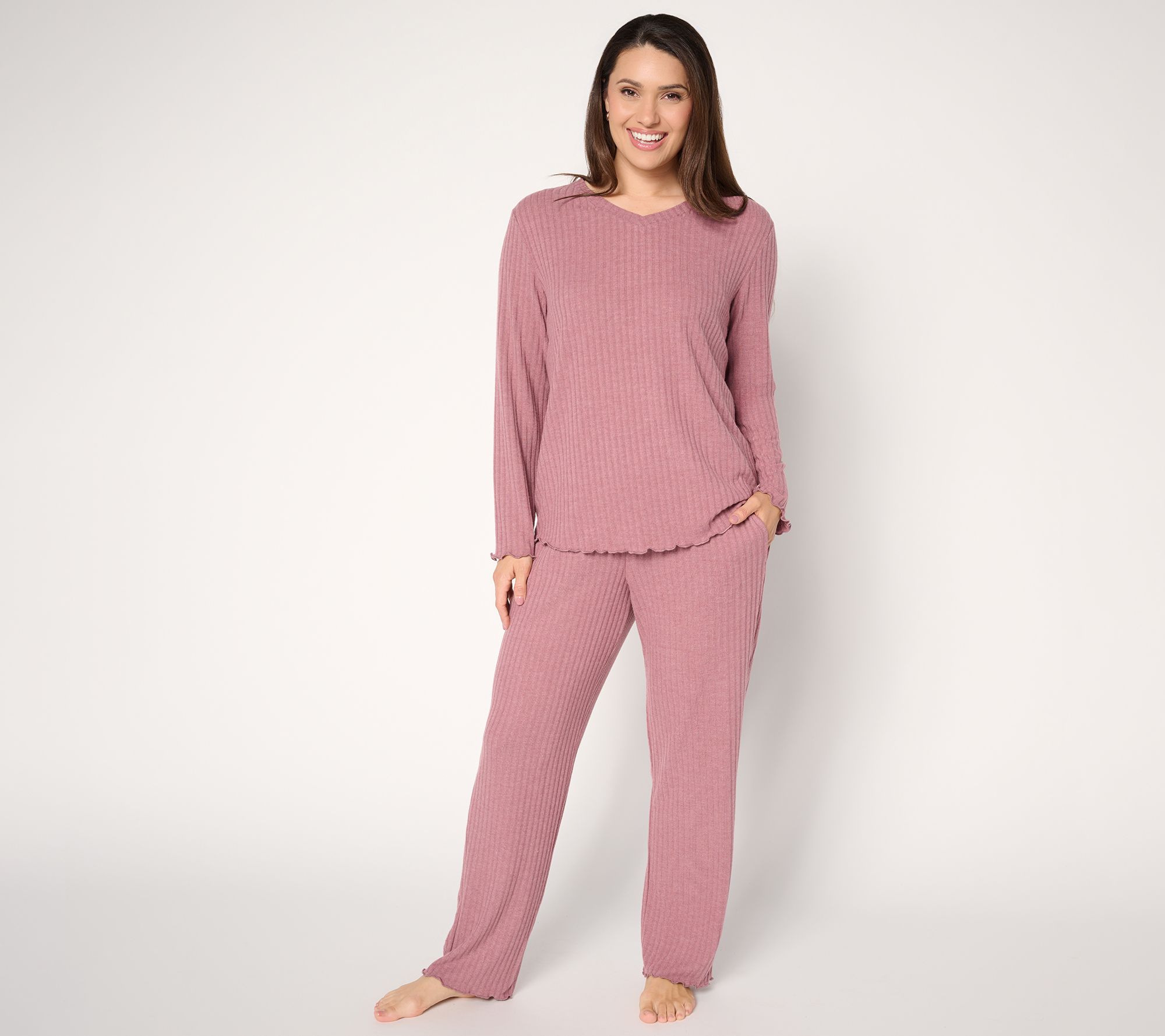 Berkshire Homewear Ribbed Heathered Hacci 2pc Lounge Set