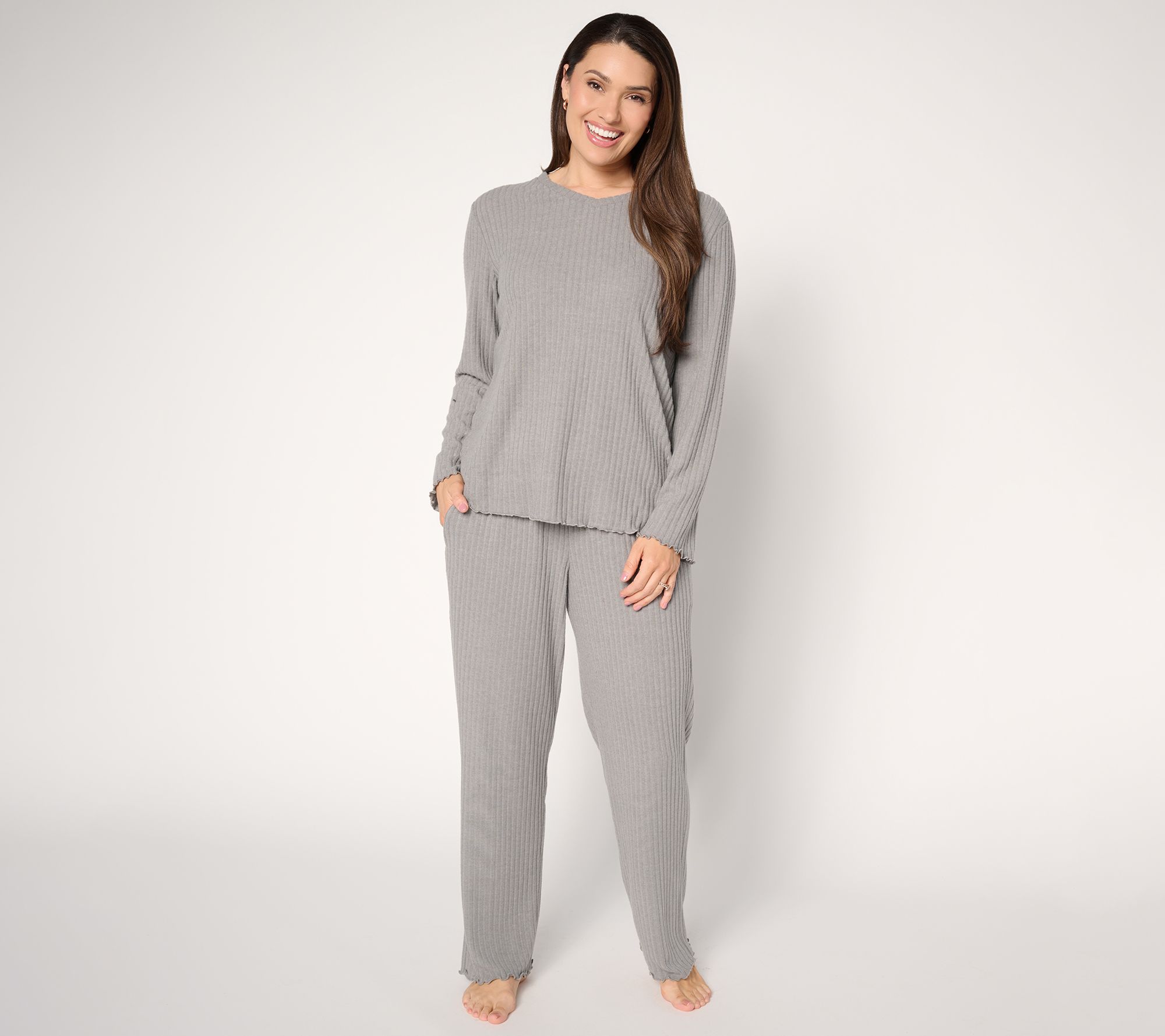 Berkshire Homewear Ribbed Heathered Hacci 2pc Lounge Set