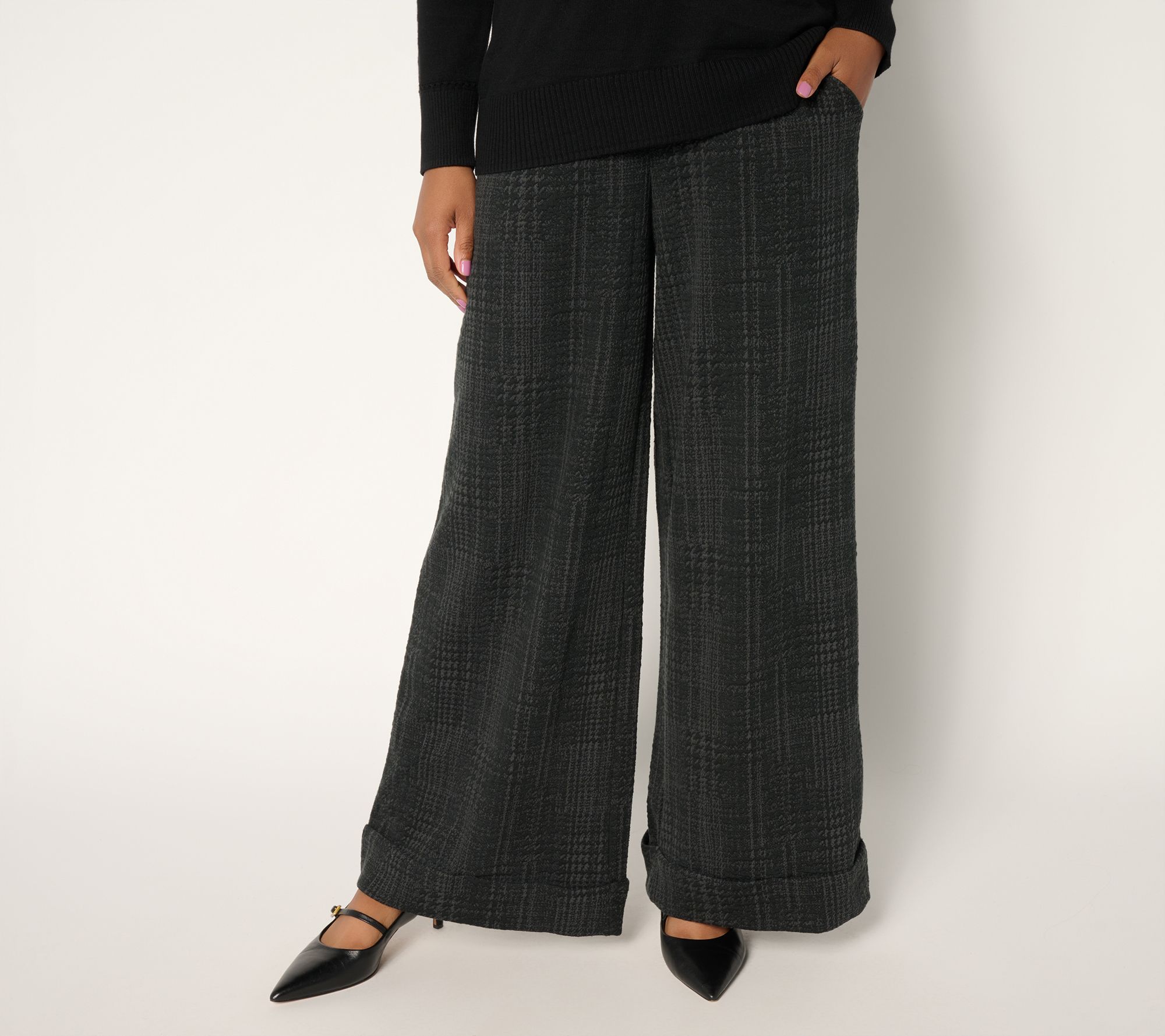 BEAUTIFUL by Lawrence Zarian Regular Textured Knit Trouser