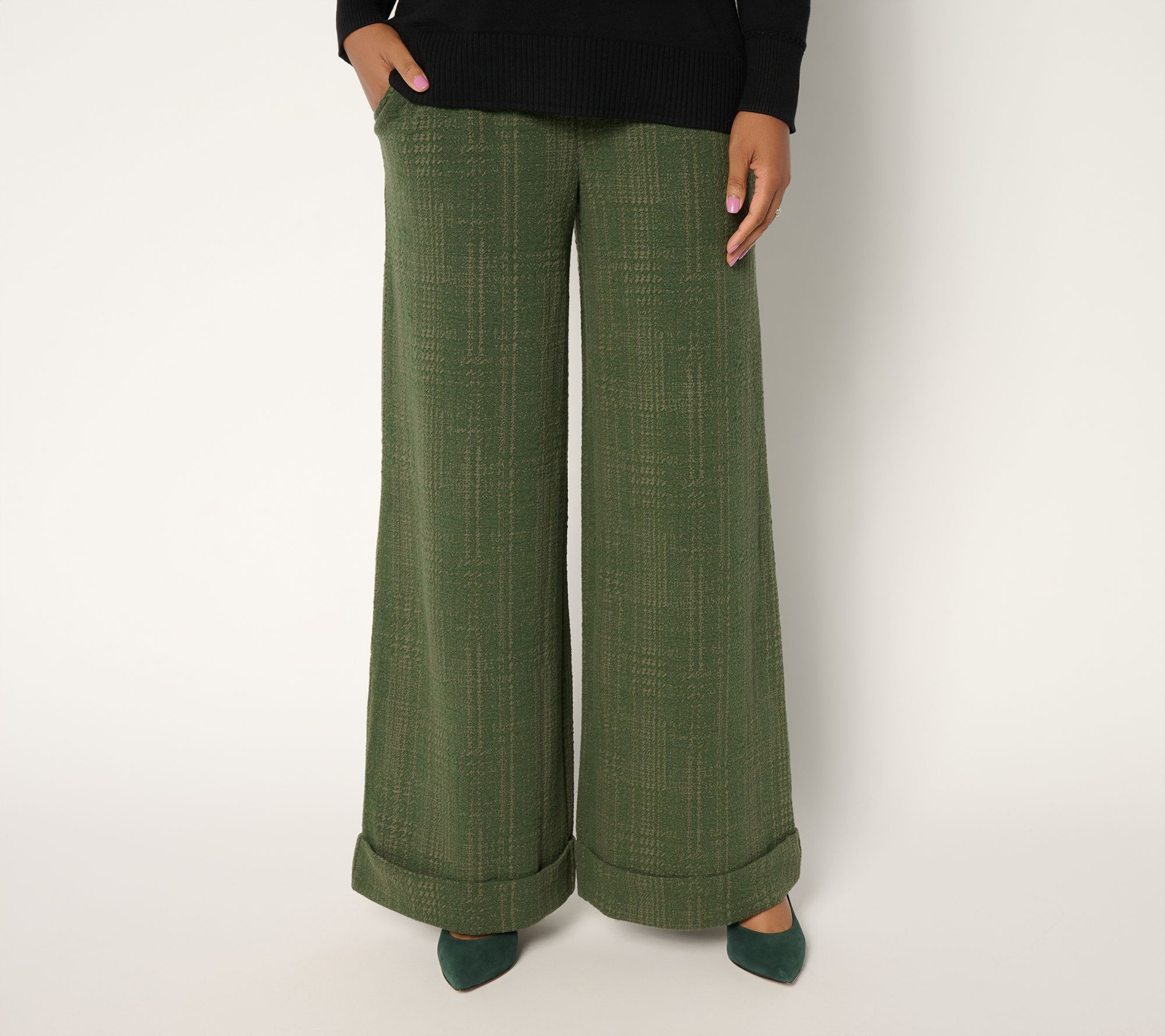 BEAUTIFUL by Lawrence Zarian Regular Textured Knit Trouser