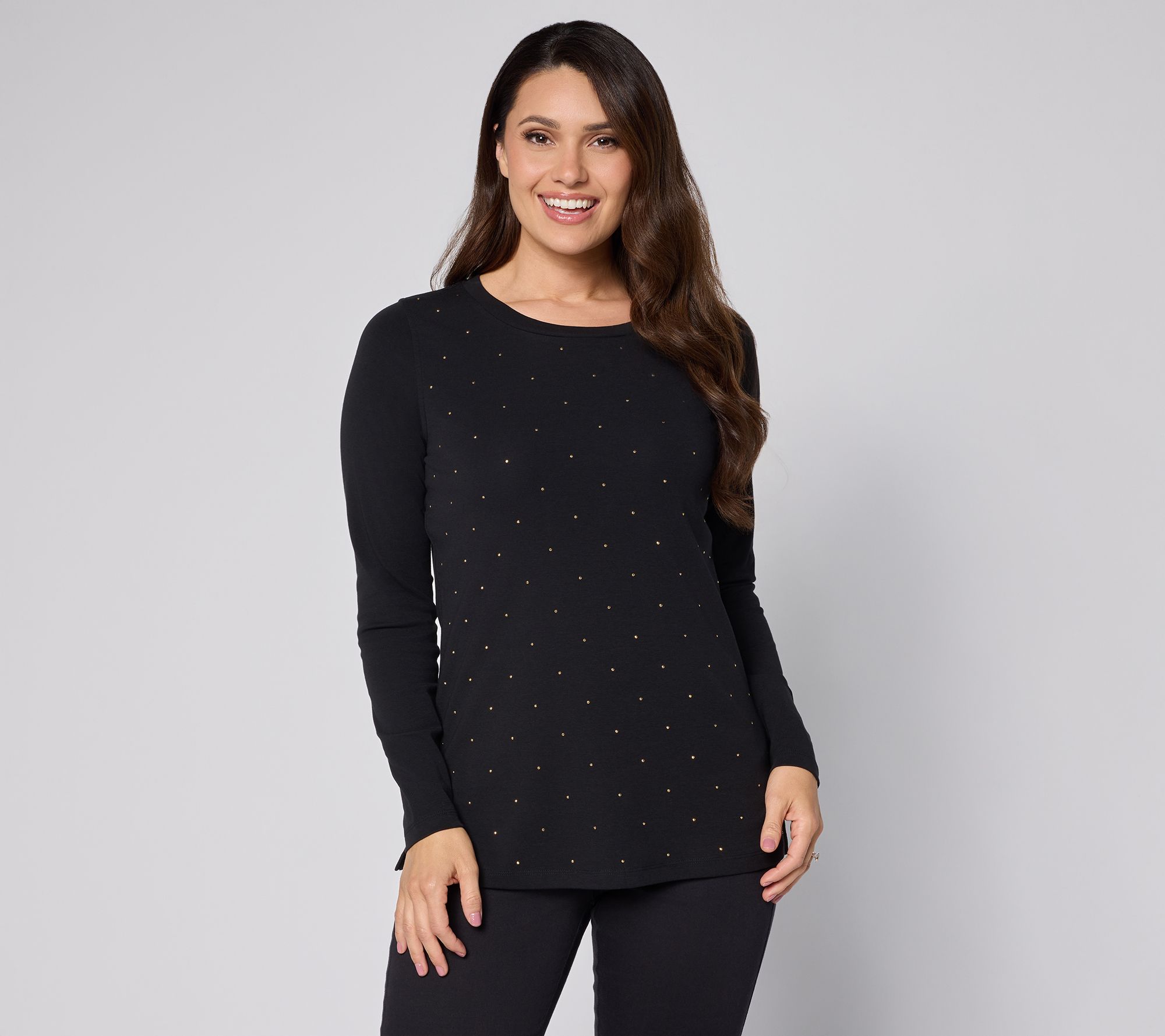 Jingle Belles by Kim Gravel TripleLuxe Knit Golden Girls Sparkle Top