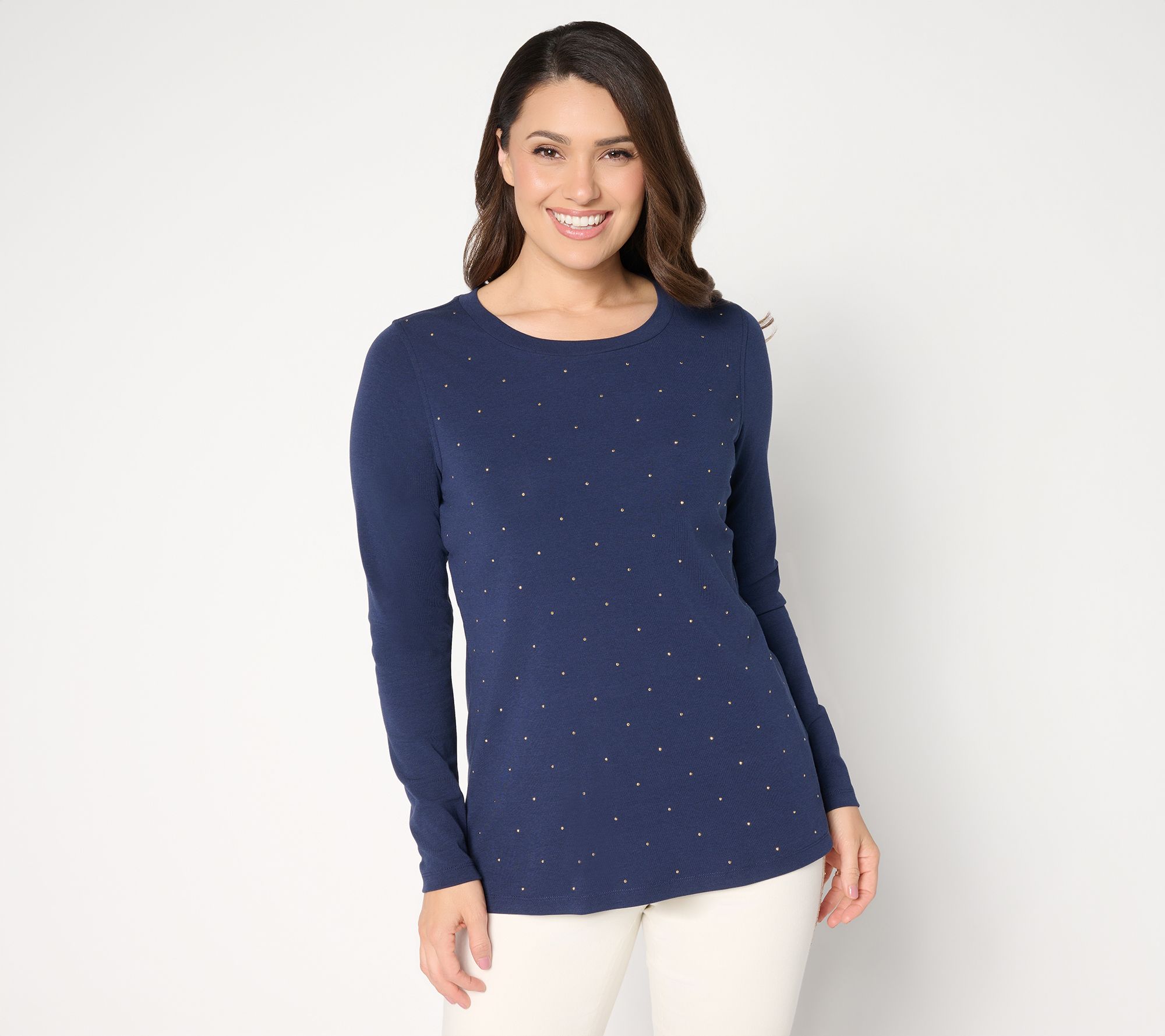 Jingle Belles by Kim Gravel TripleLuxe Knit Golden Girls Sparkle Top