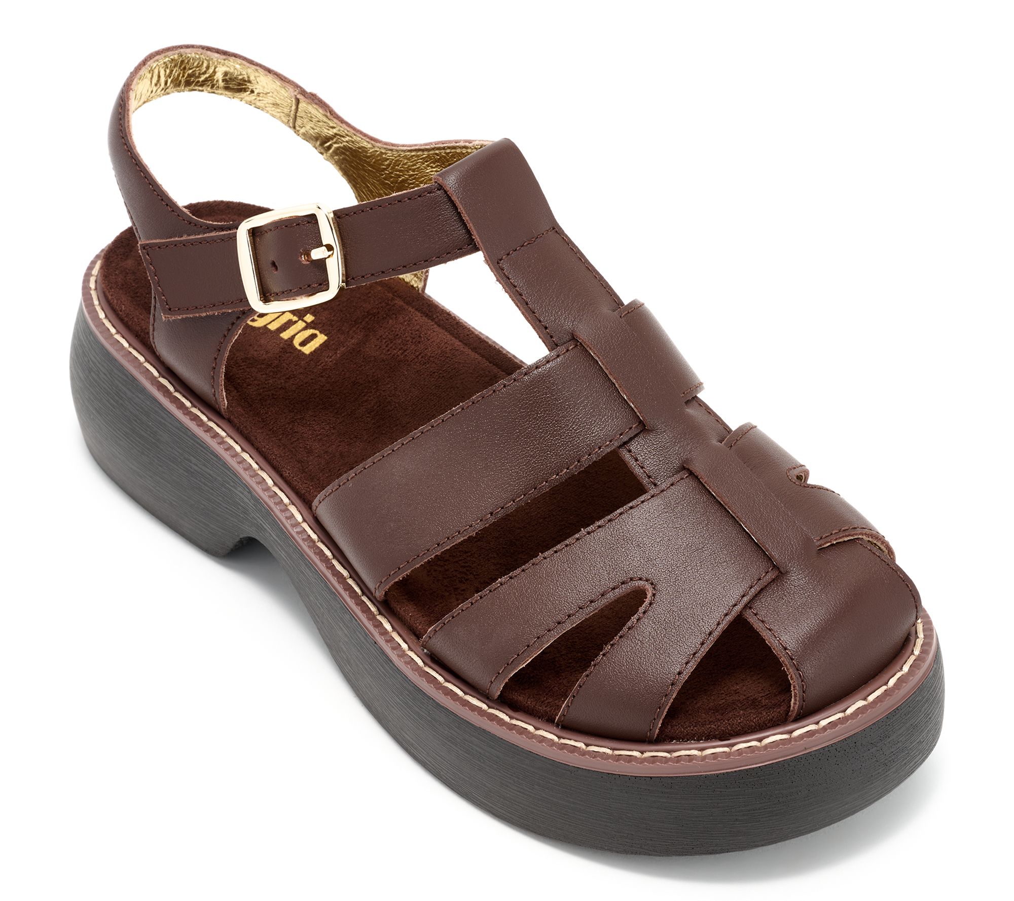 "As Is" Alegria Leather Fisherman Sandals - Ingrid