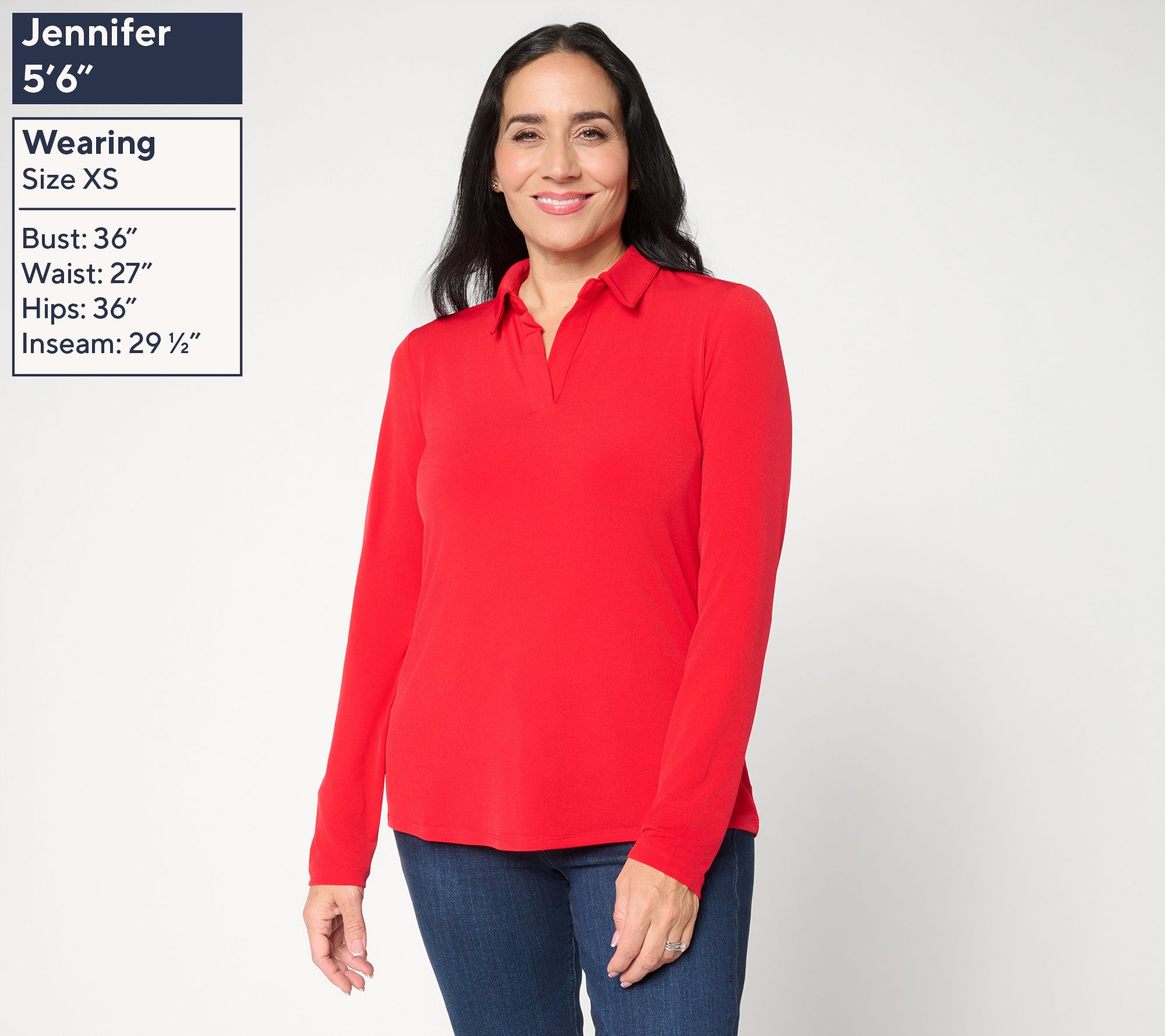 Susan Graver Liquid Knit Pullover Henley Top with Shirttail - QVC.com