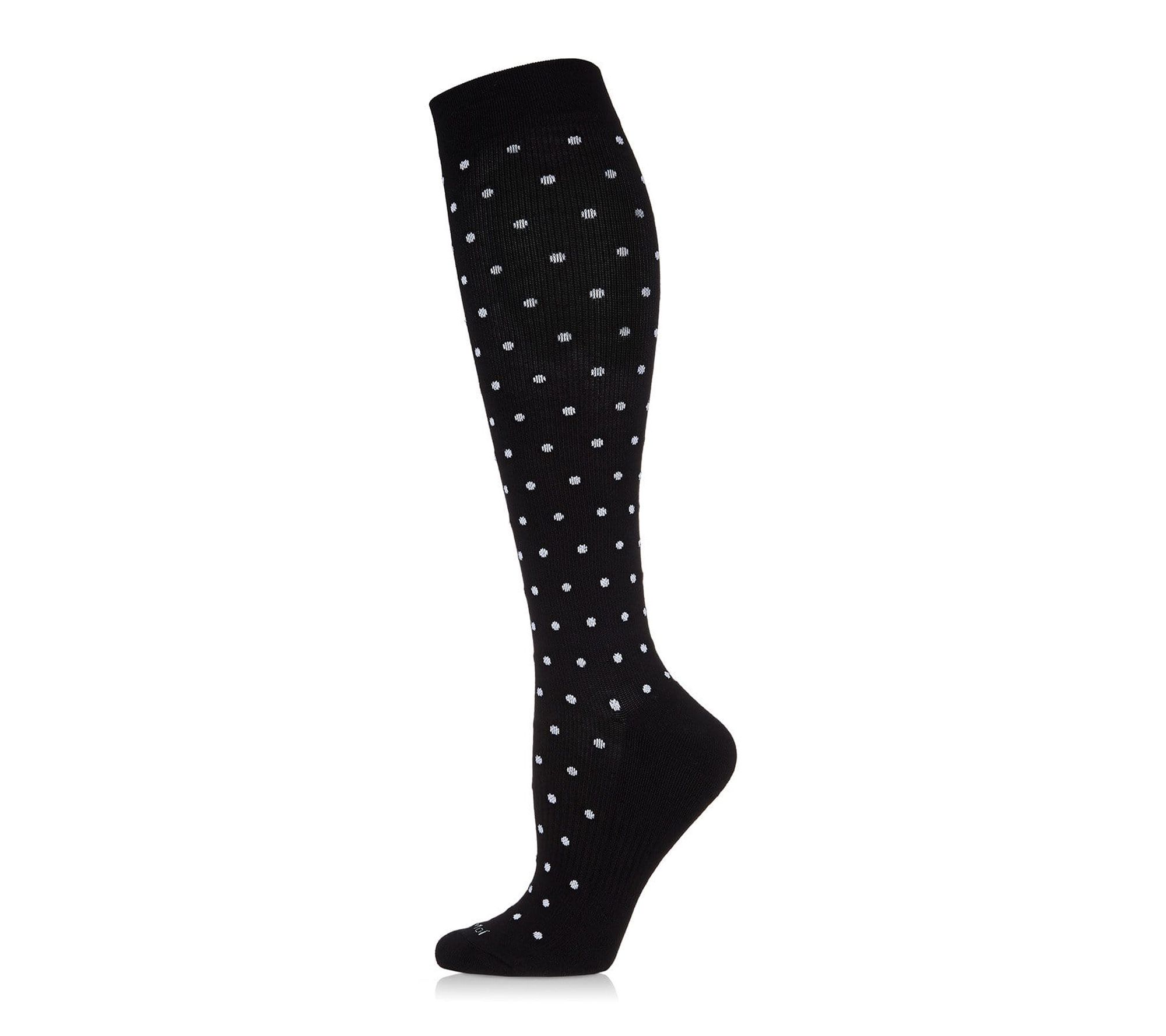 MeMoi Women's Polka Dots Graduated CompressionSocks
