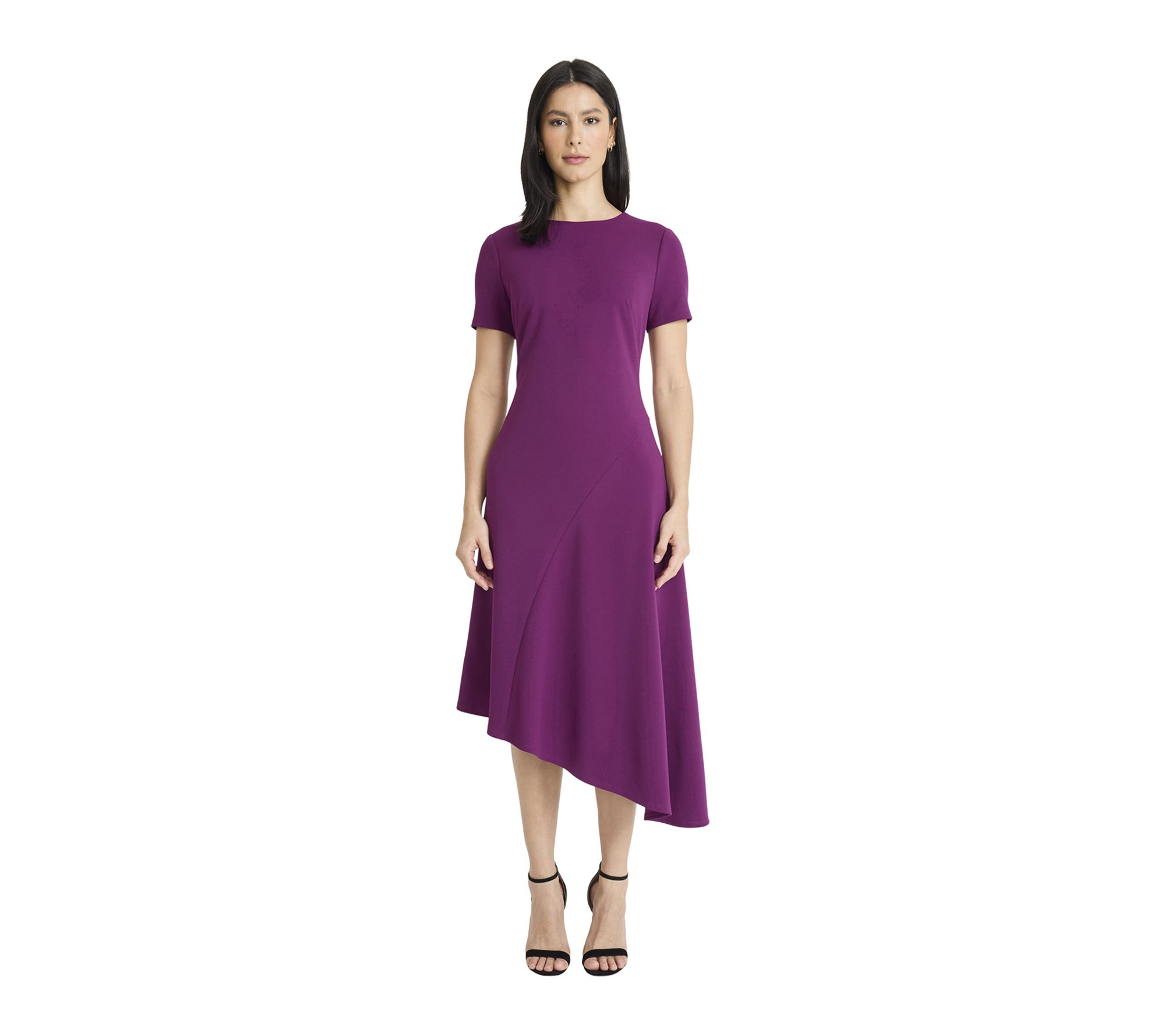 Maggy London Asymmetrical Midi Dress