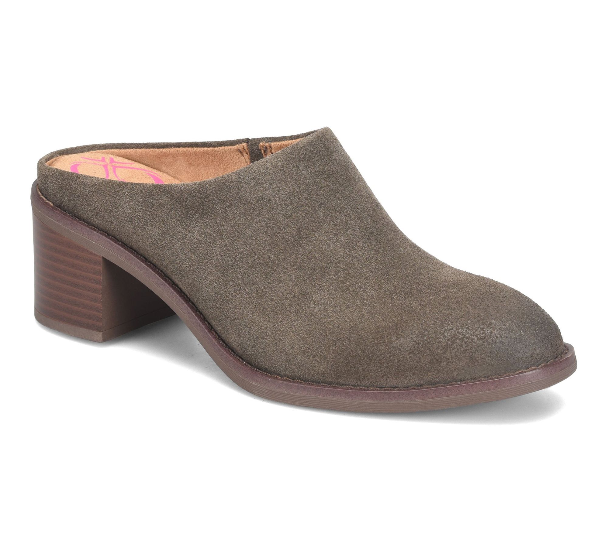 Comfortiva Leather Mid-Heel Mule - Harrington