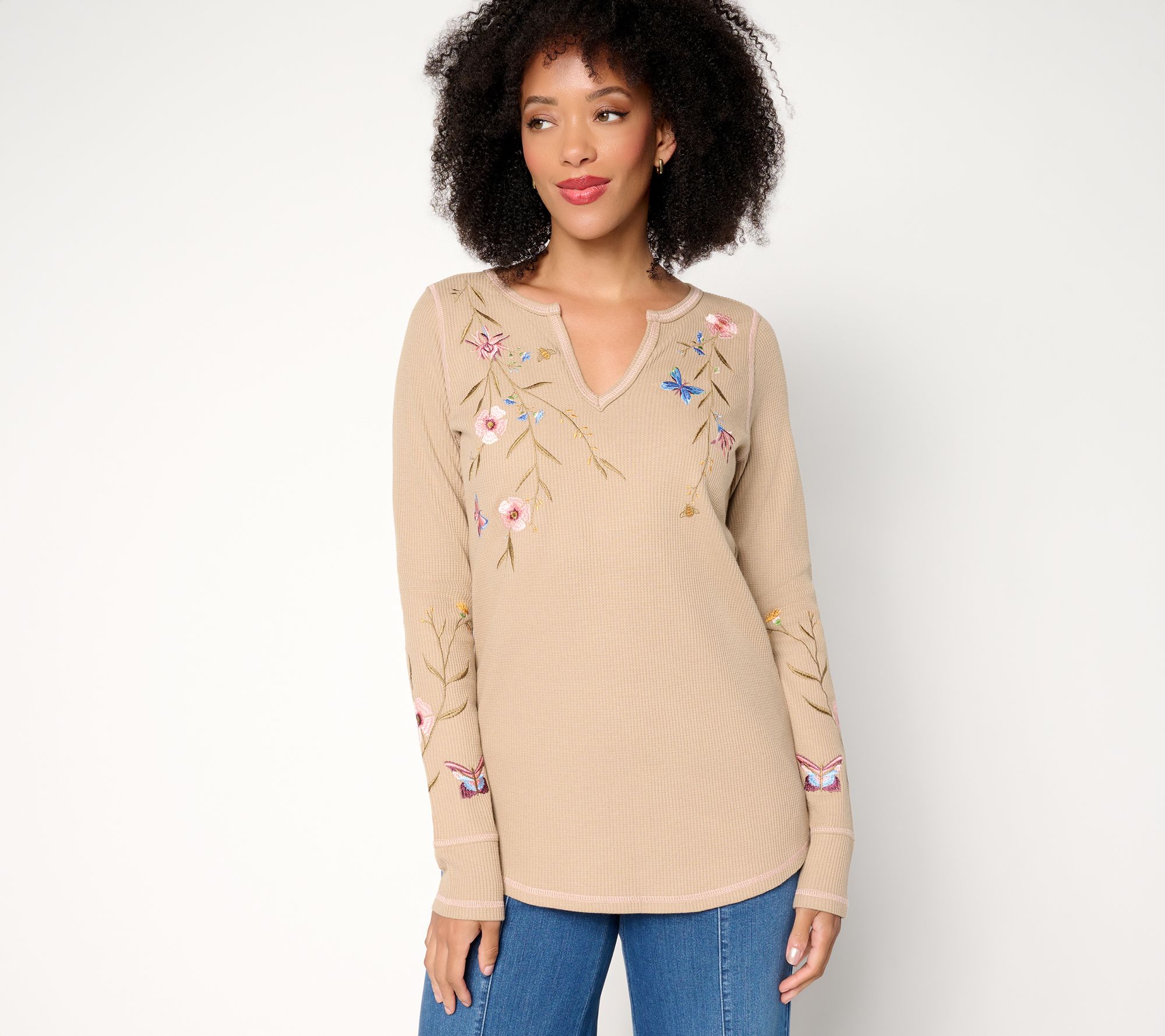 "As Is" Belle Boho by Kim Gravel Wild & Free Micro Waffle Top