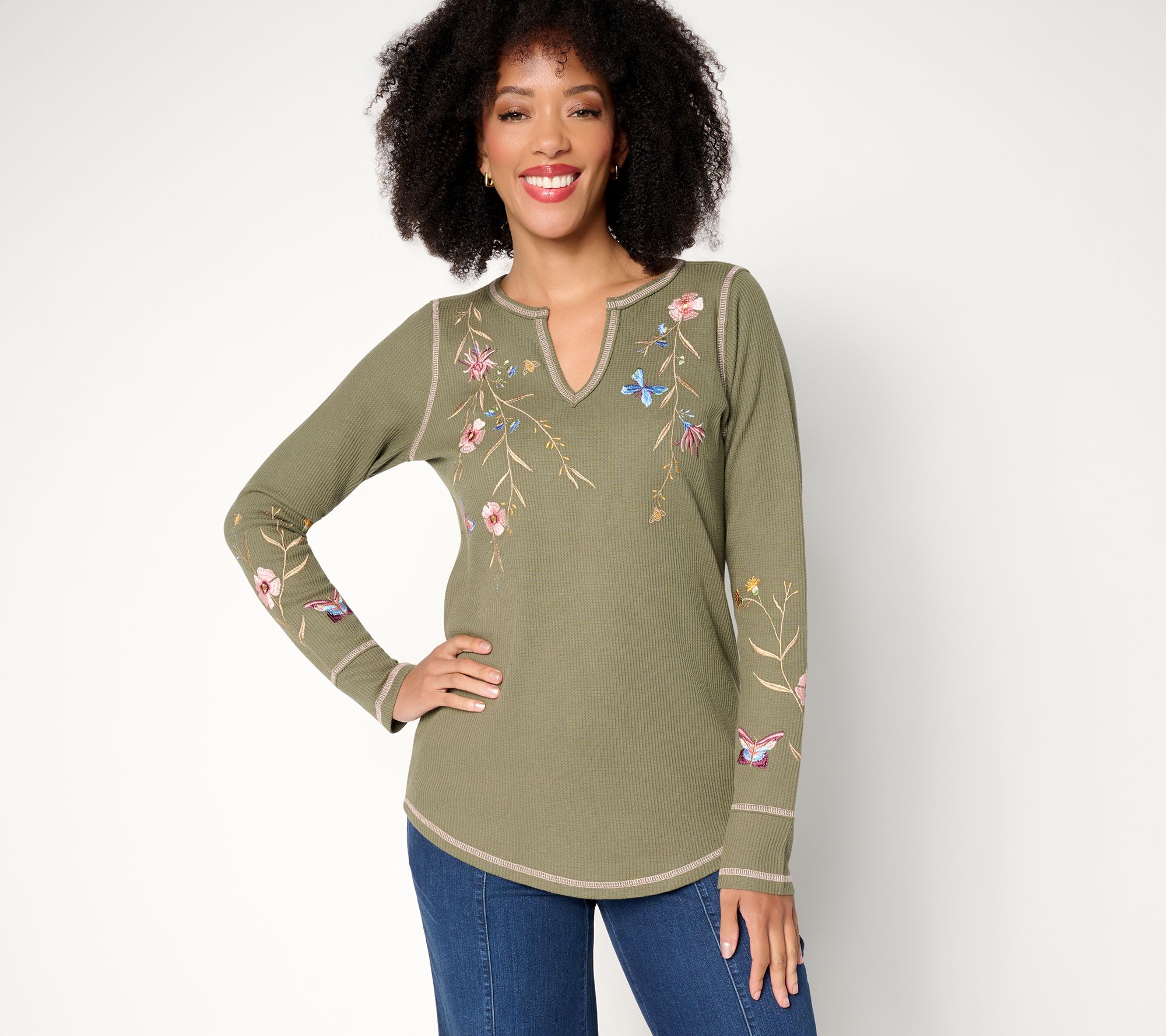 "As Is" Belle Boho by Kim Gravel Wild & Free Micro Waffle Top