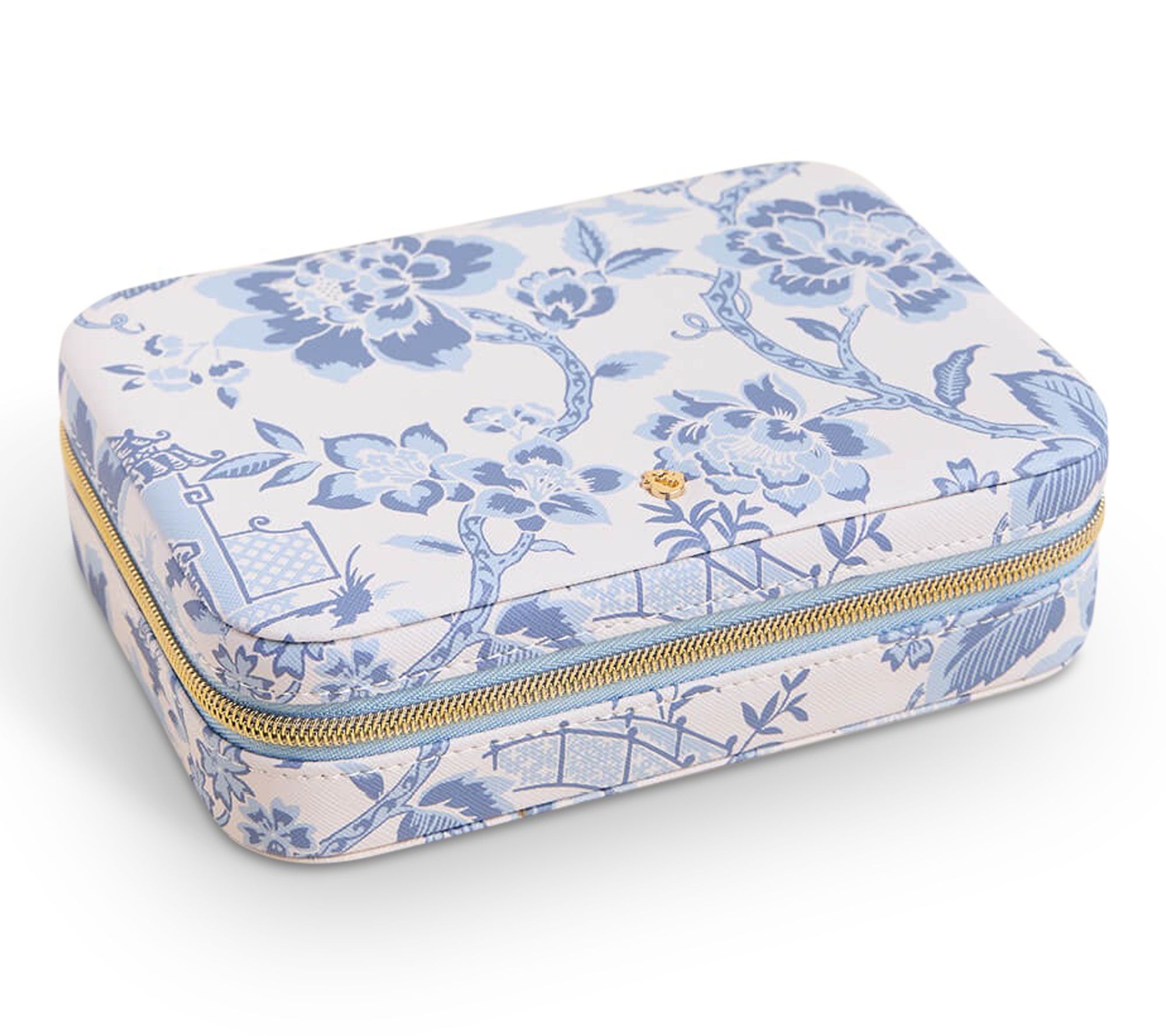 Spartina 449  XL Jewelry Travel Case Garden Toile