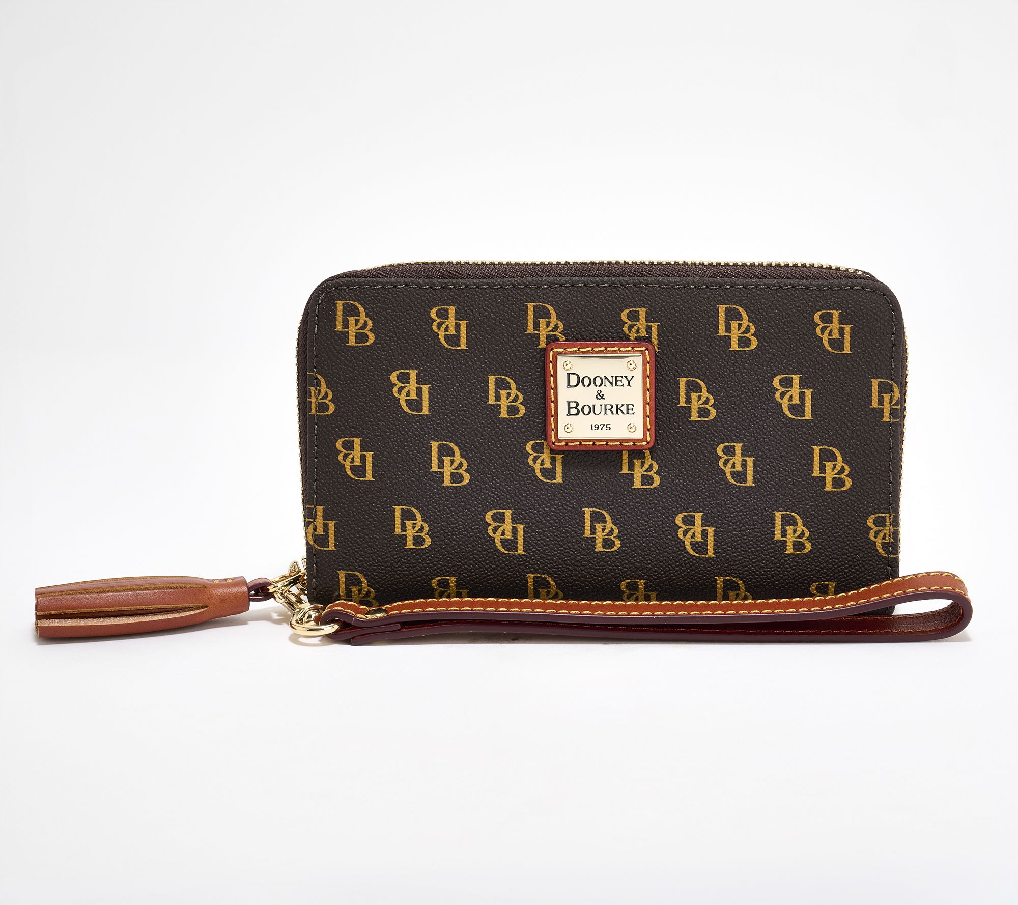 "As Is" Dooney & Bourke Coated Cotton Gretta Zip Around Wristlet
