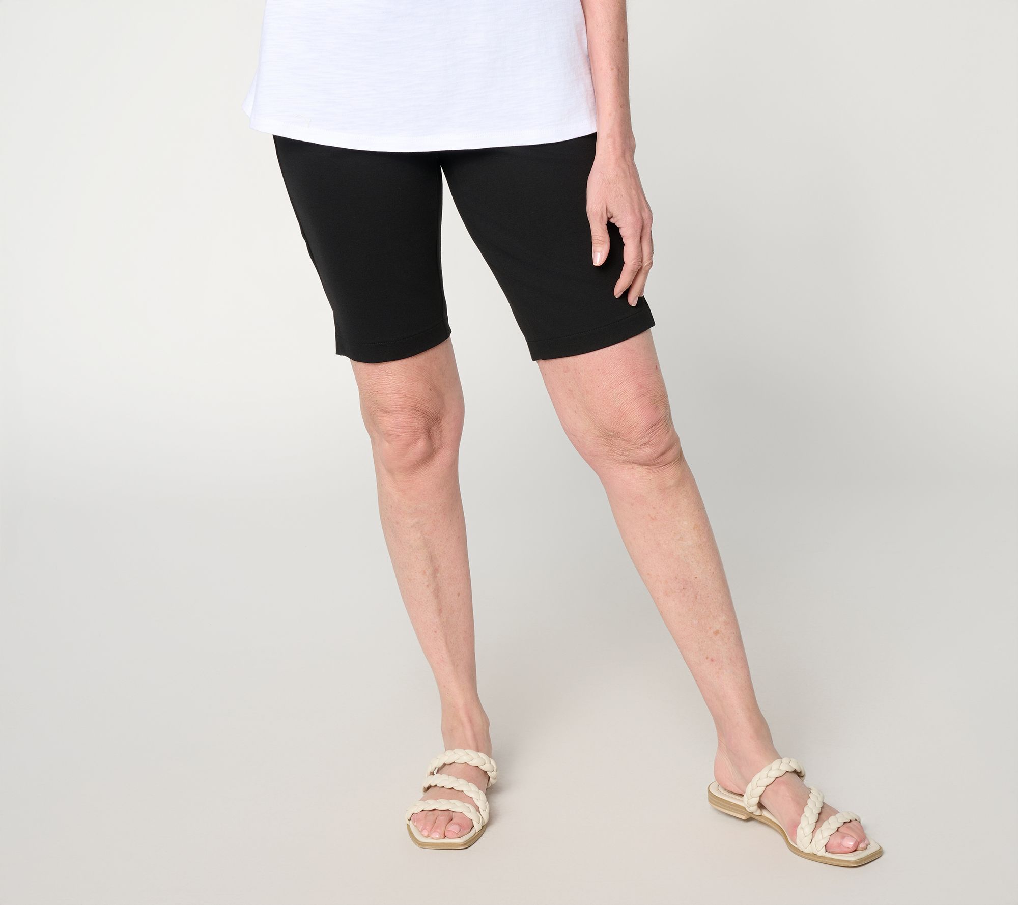 Belle by Kim Gravel Regular Ponte Hollywood Waist Bermuda Short
