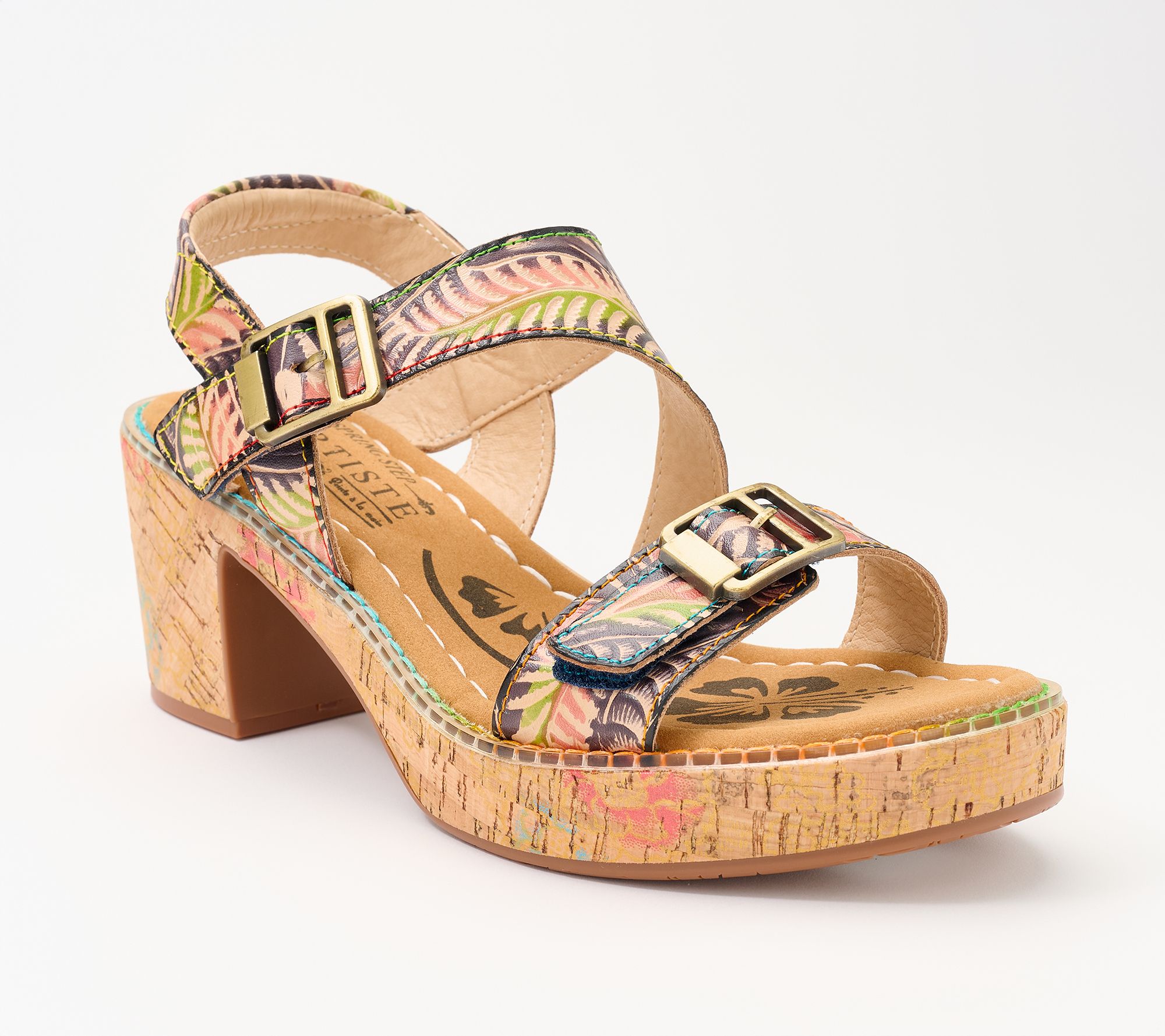 L'Artiste by Spring Step Leather Heeled Sandals - Jess