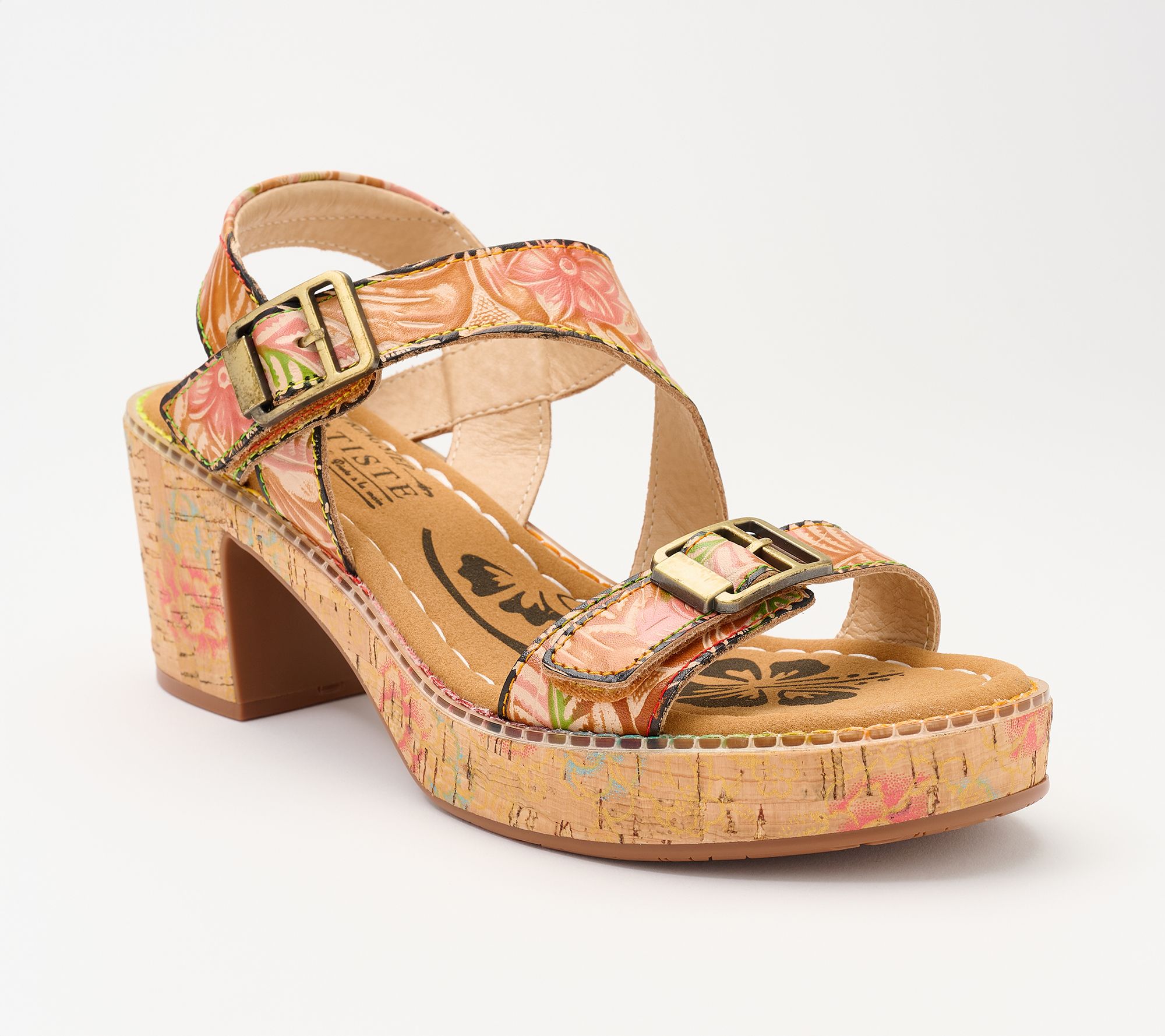 L'Artiste by Spring Step Leather Heeled Sandals - Jess