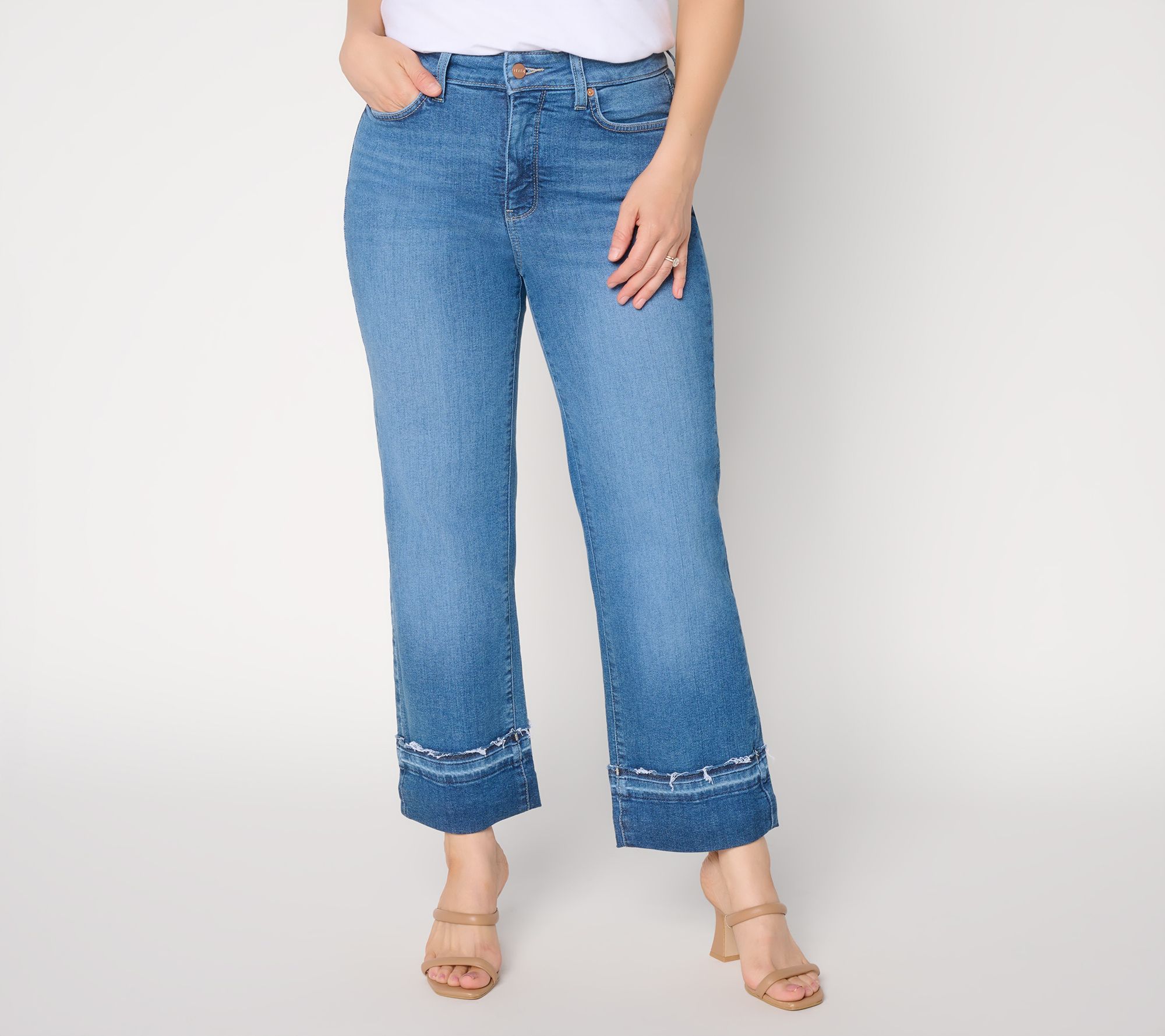 NYDJ Bailey High Rise Relaxed Straight Ankle Cuff Jean