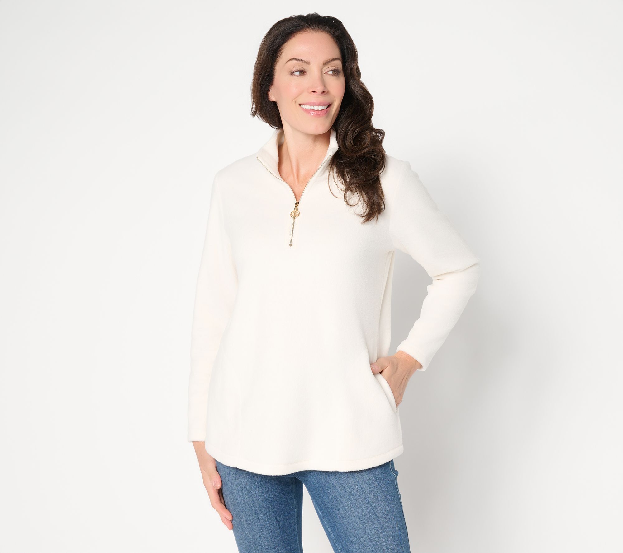 "As Is" Belle by Kim Gravel Elevate the Everyday Fleece Half Zip