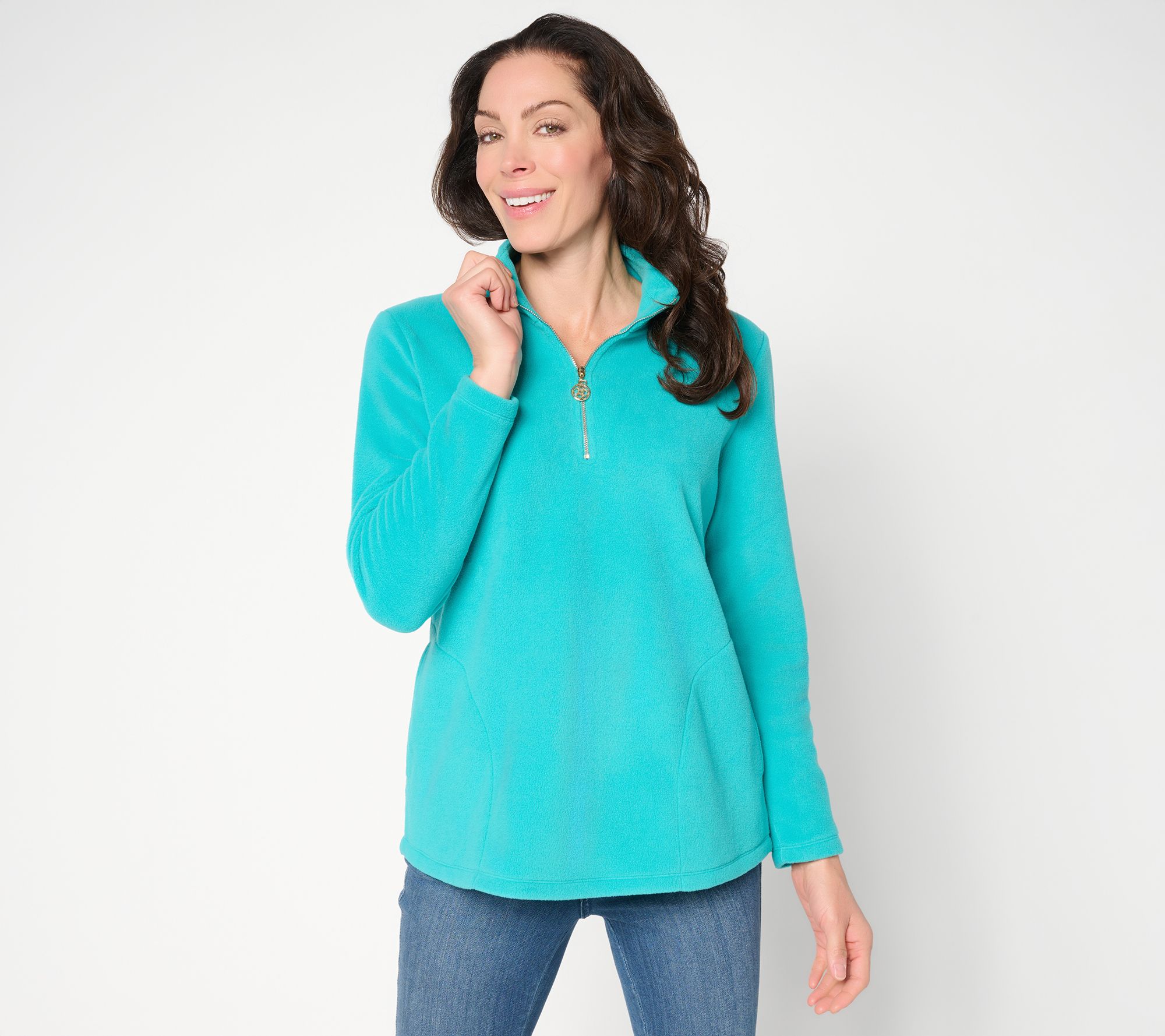 "As Is" Belle by Kim Gravel Elevate the Everyday Fleece Half Zip