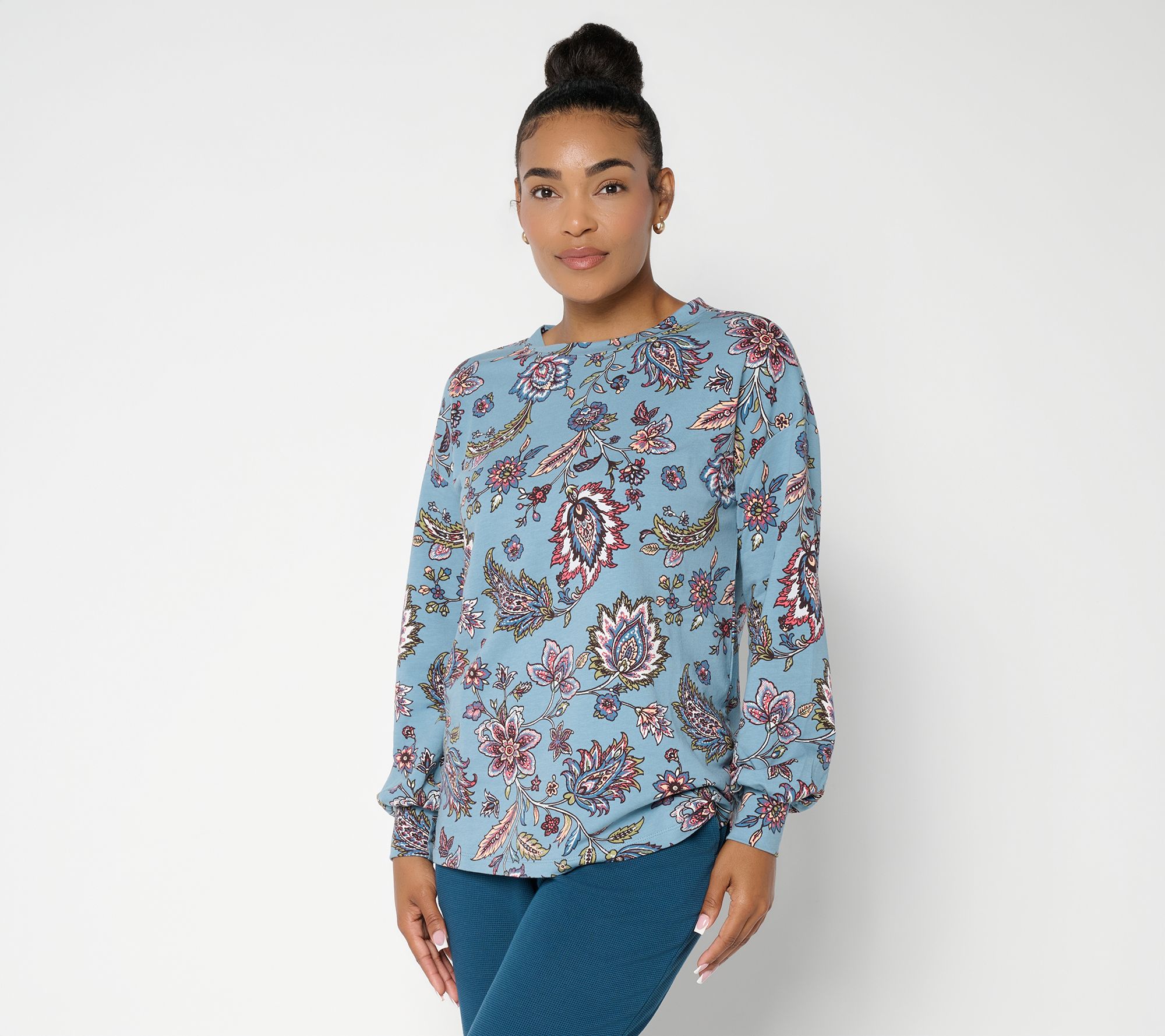 Belle by Kim Gravel French Terry Rustic Reverie Printed Top