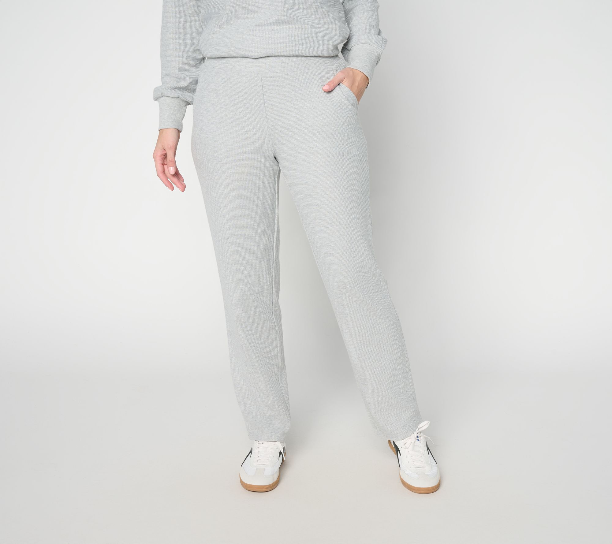 "As Is" Belle by Kim Gravel Regular Wonder Waffle Relaxed Straight Pant