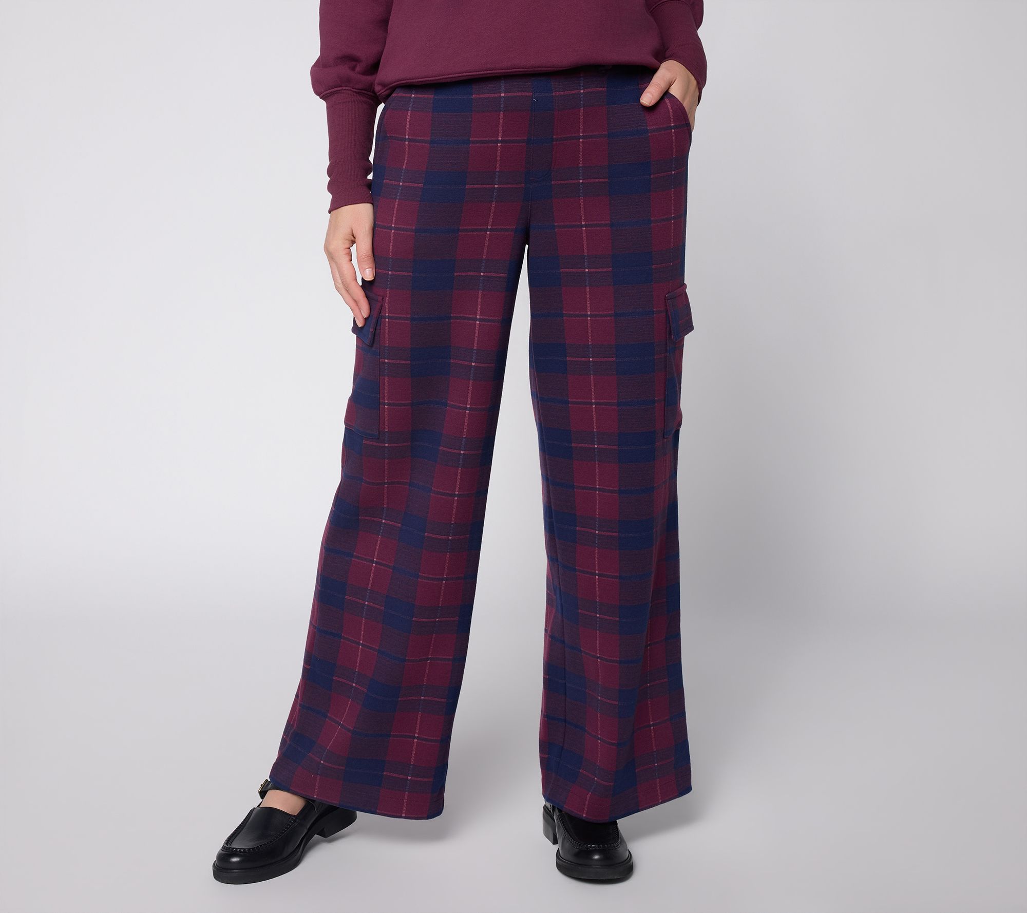 Studio Park x Amy Stran Knit Plaid Cargo Pant