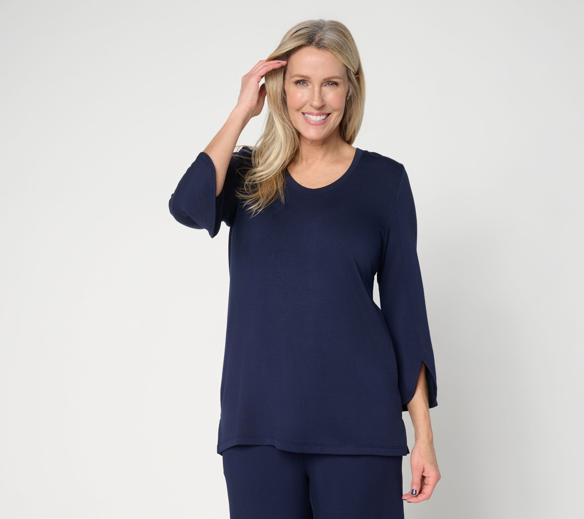 "As Is" Brandis Dress Out Loud Acquitted Knit Dolphin Sleeve U Neckline Top