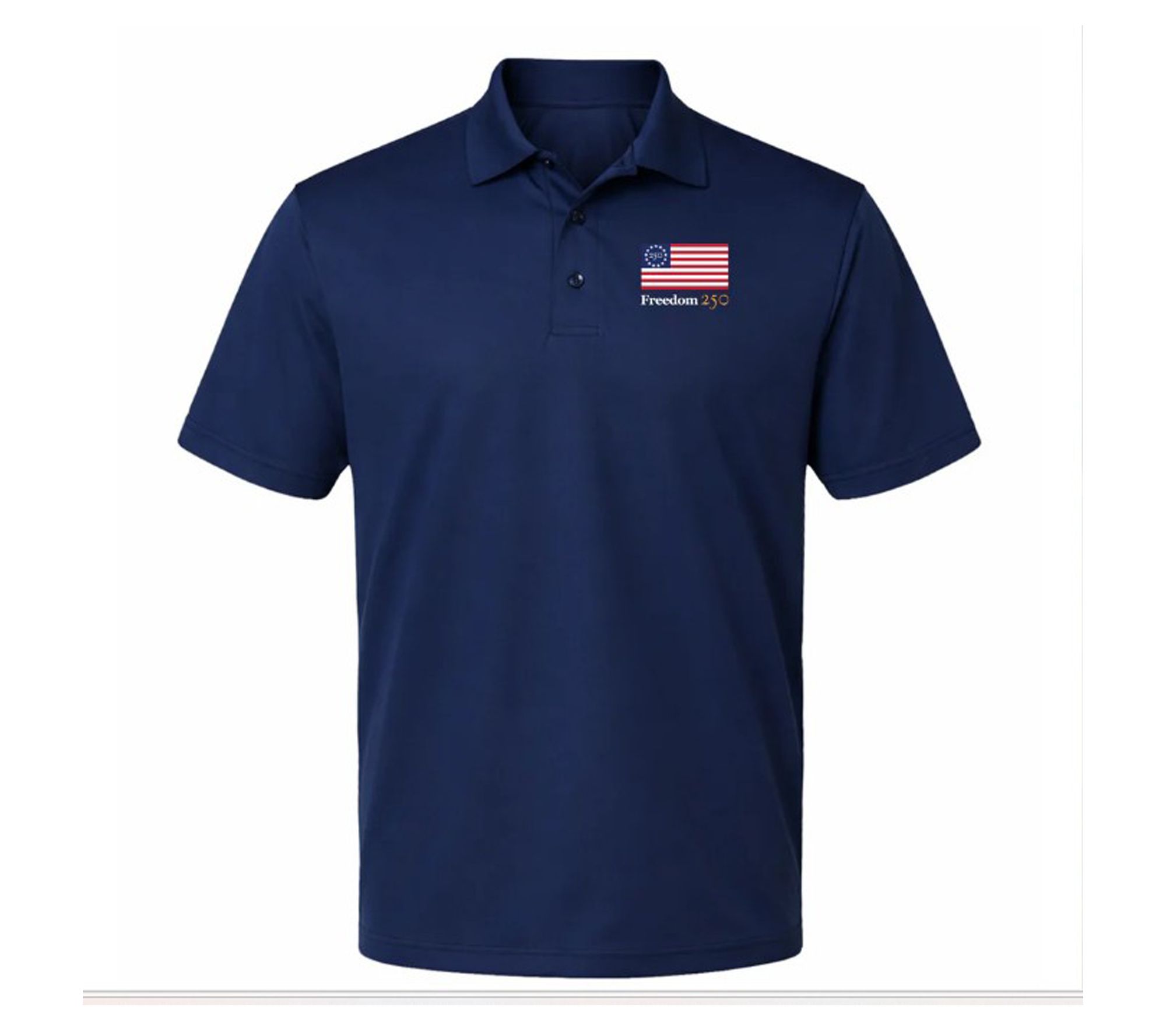 Official Freedom 250 Unisex Polo Golf Shirt Navy Blue