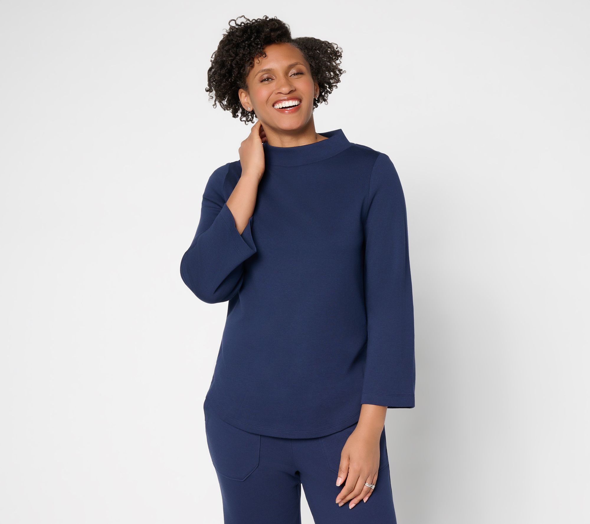 "As Is" Martha Stewart Signature Reg Skylands Knit BraceletSlv Top