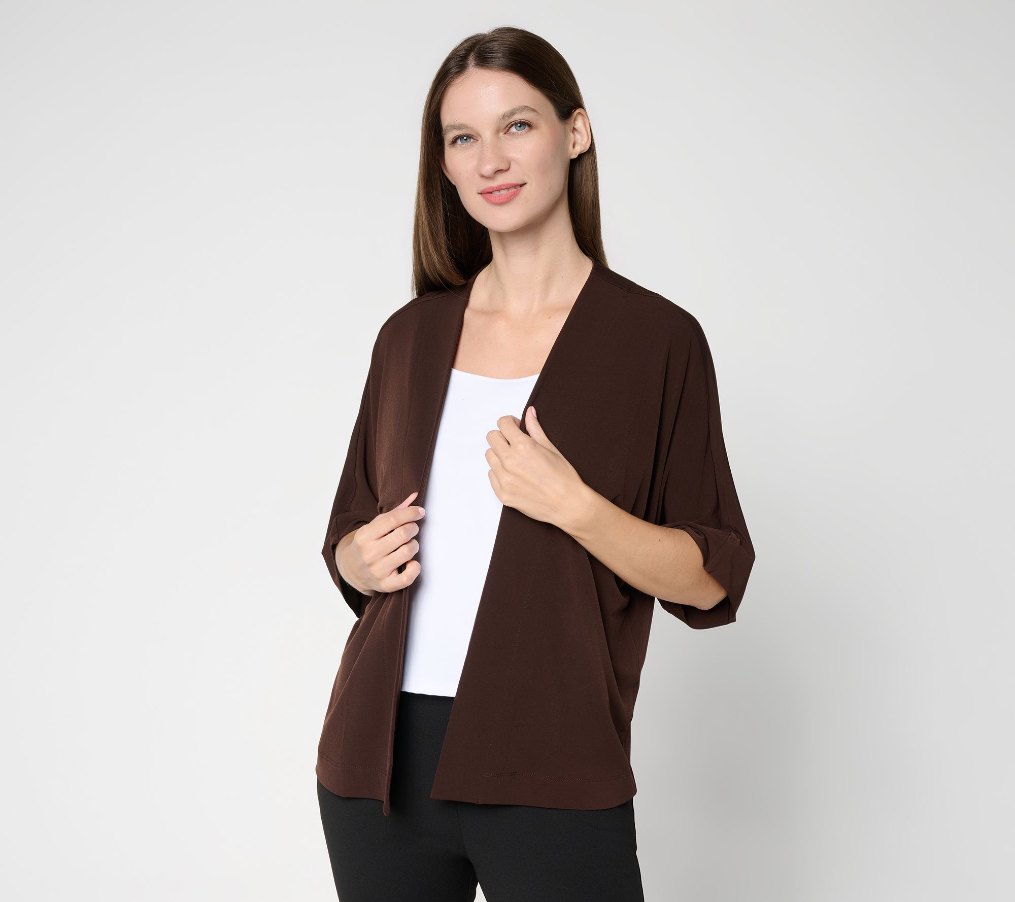 "As Is" Susan Graver Essentials Knit Dolman Cardigan