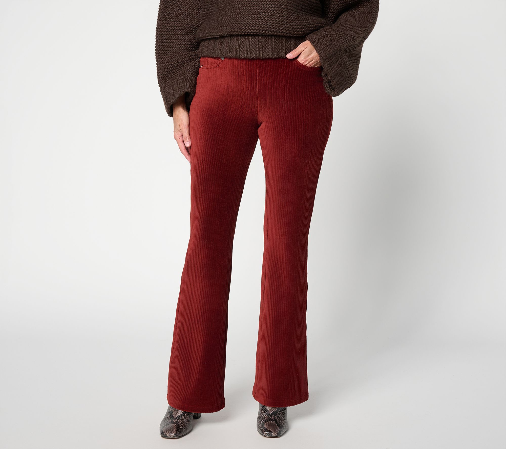  Aimee Kestenberg Regular Pull On Knit Flare Leg Pant