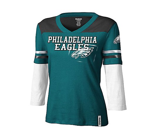 NFL Philadelphia Eagles Women's Statement 3/4 Sleeve T-Shirt 