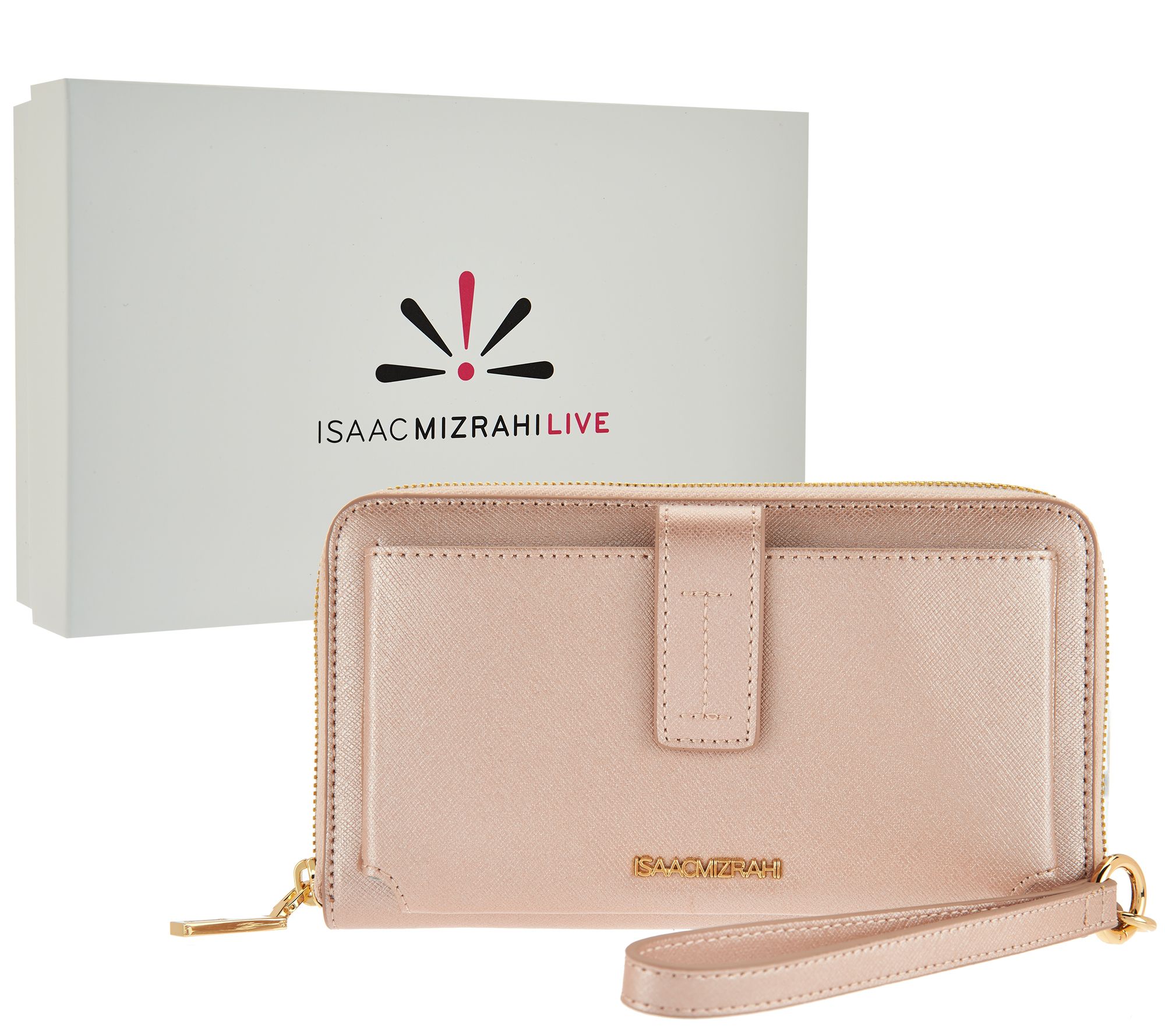 Isaac Mizrahi Live! Signature Leather Wallet with Gift Box - QVC.com