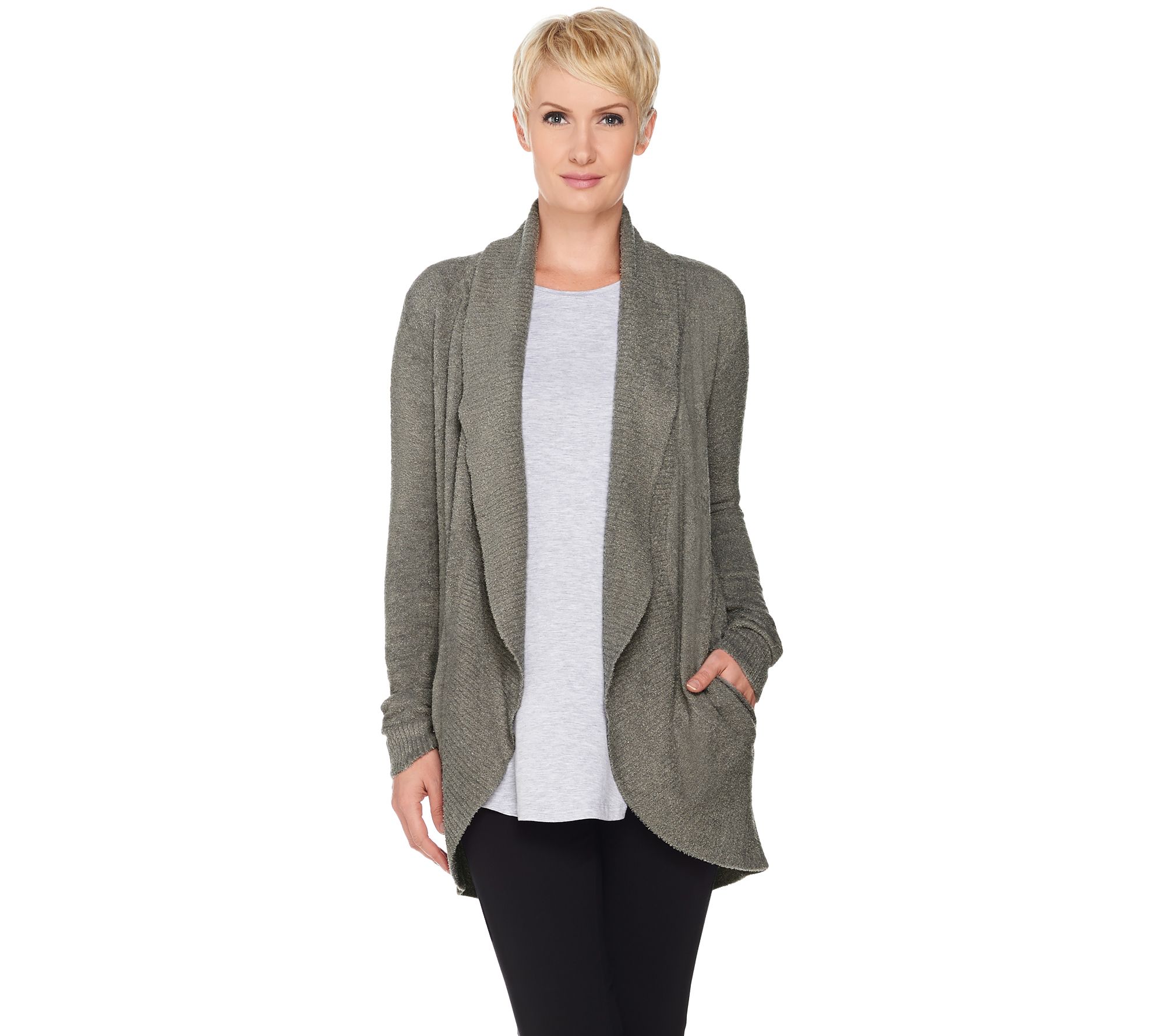 qvc barefoot dreams circle cardigan