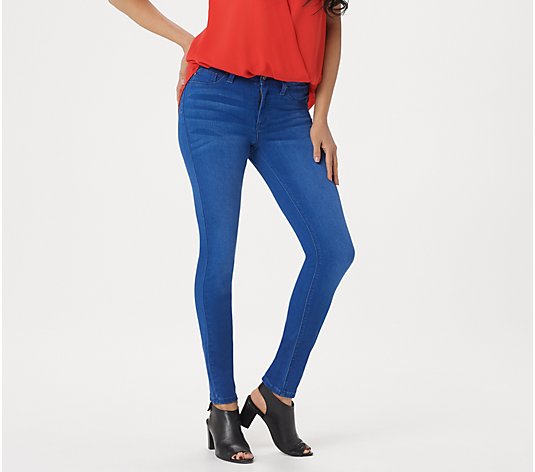 Laurie Felt Silky Denim Royal Skinny Zip-Front Jeans - QVC.com