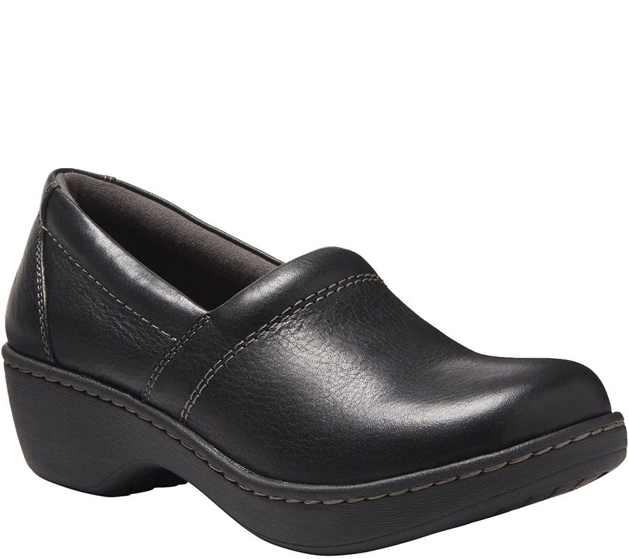 Eastland Leather Closed Back Slip On Clogs - Constance - QVC.com